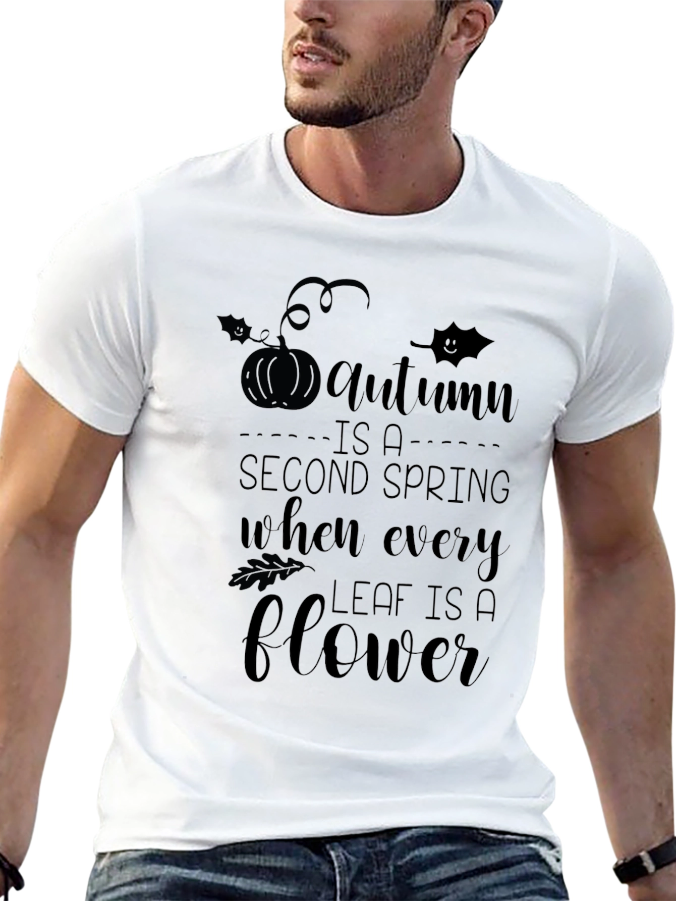 Autumn Is A Second Spring Black T-Shirt
