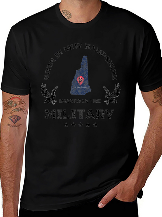 New Hampshire Military Pride Graphic T-Shirt