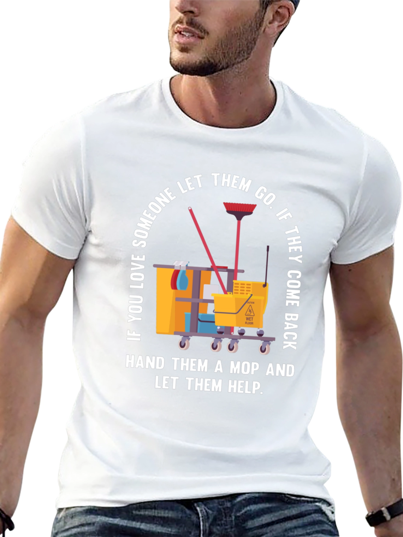 Funny Cleaning Mop T-Shirt