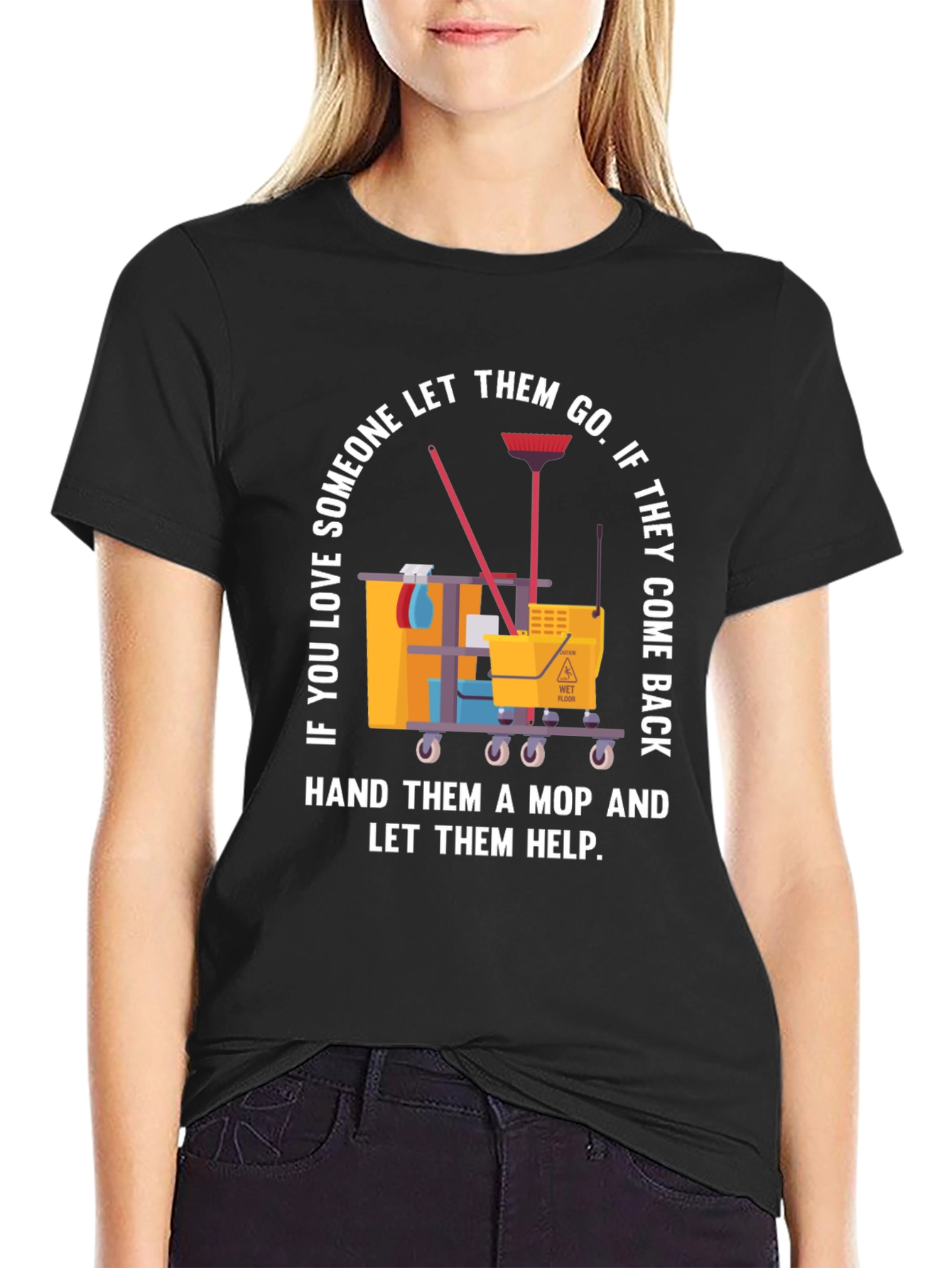 Funny Cleaning Mop T-Shirt