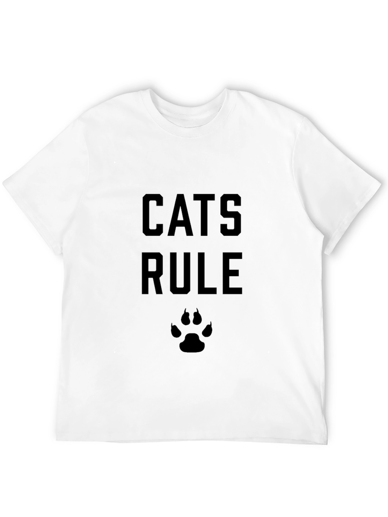 Cats Rule Black T-Shirt
