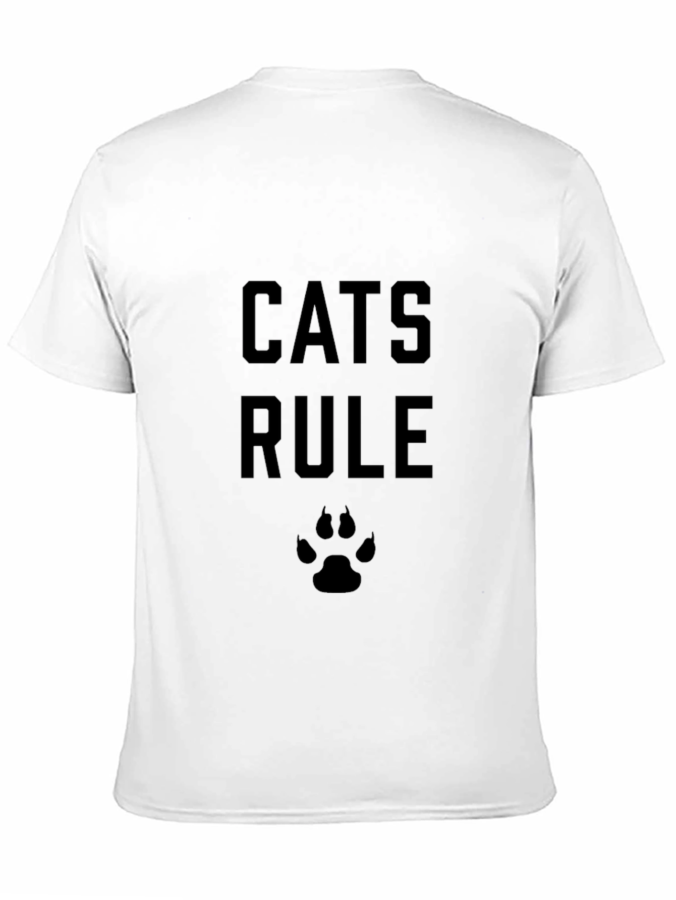 Cats Rule Black T-Shirt