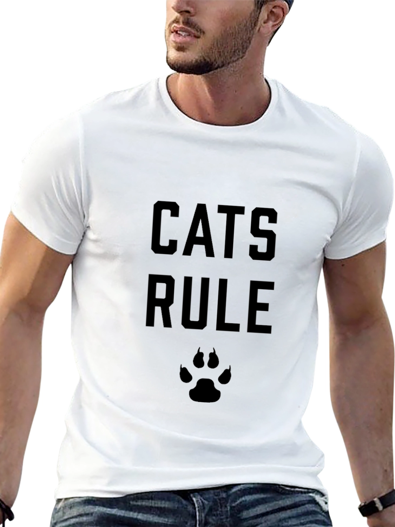 Cats Rule Black T-Shirt