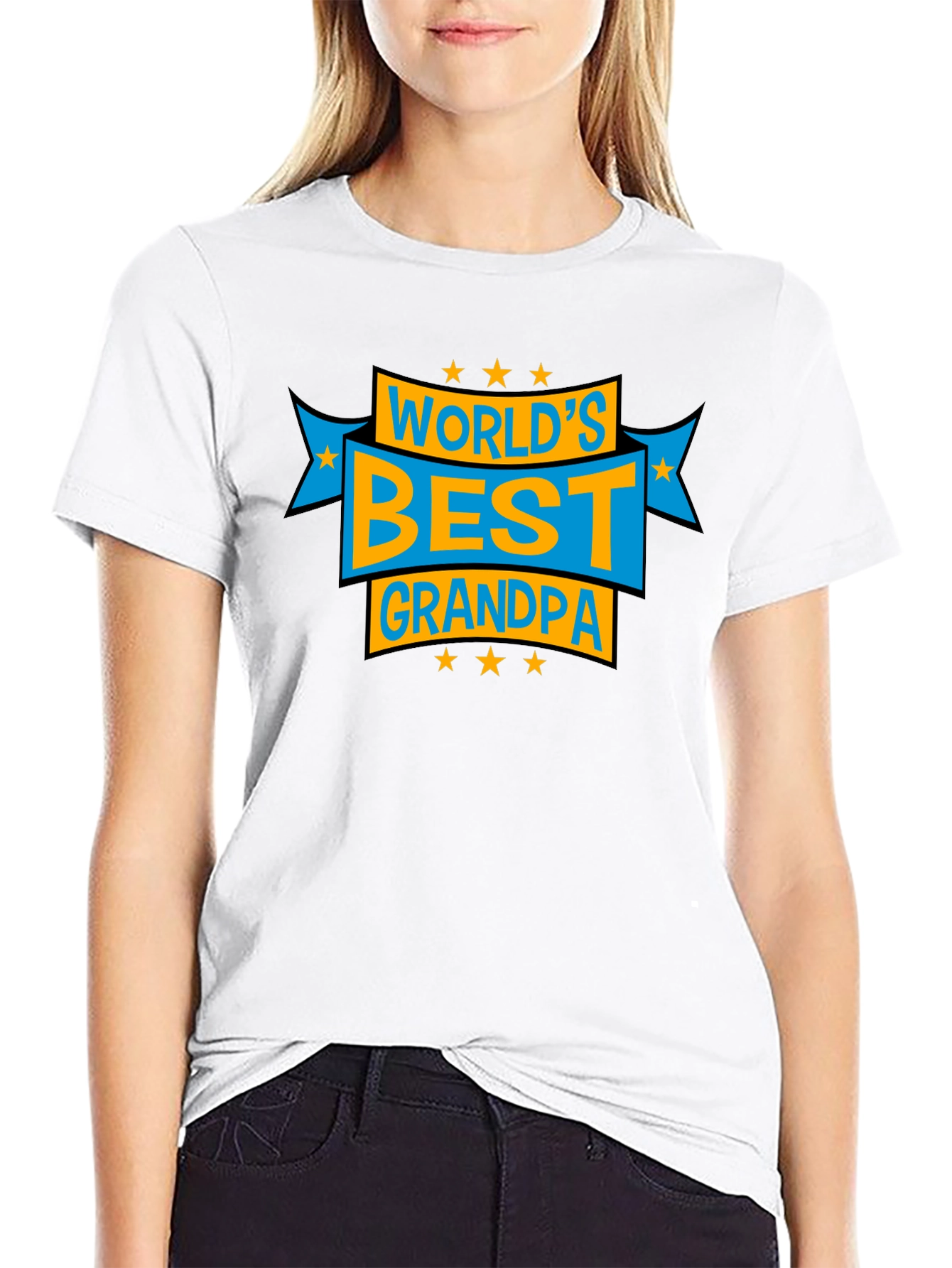 Worlds Best Grandpa Graphic Tee - Black
