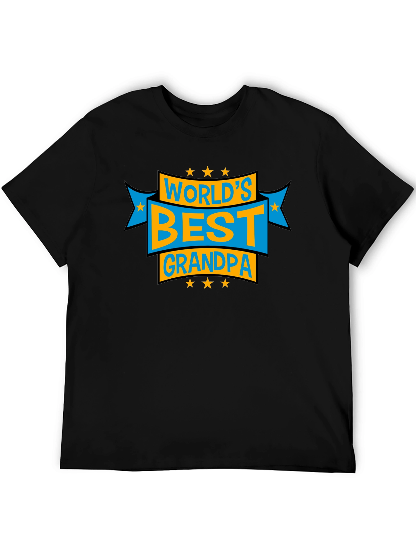 Worlds Best Grandpa Graphic Tee - Black
