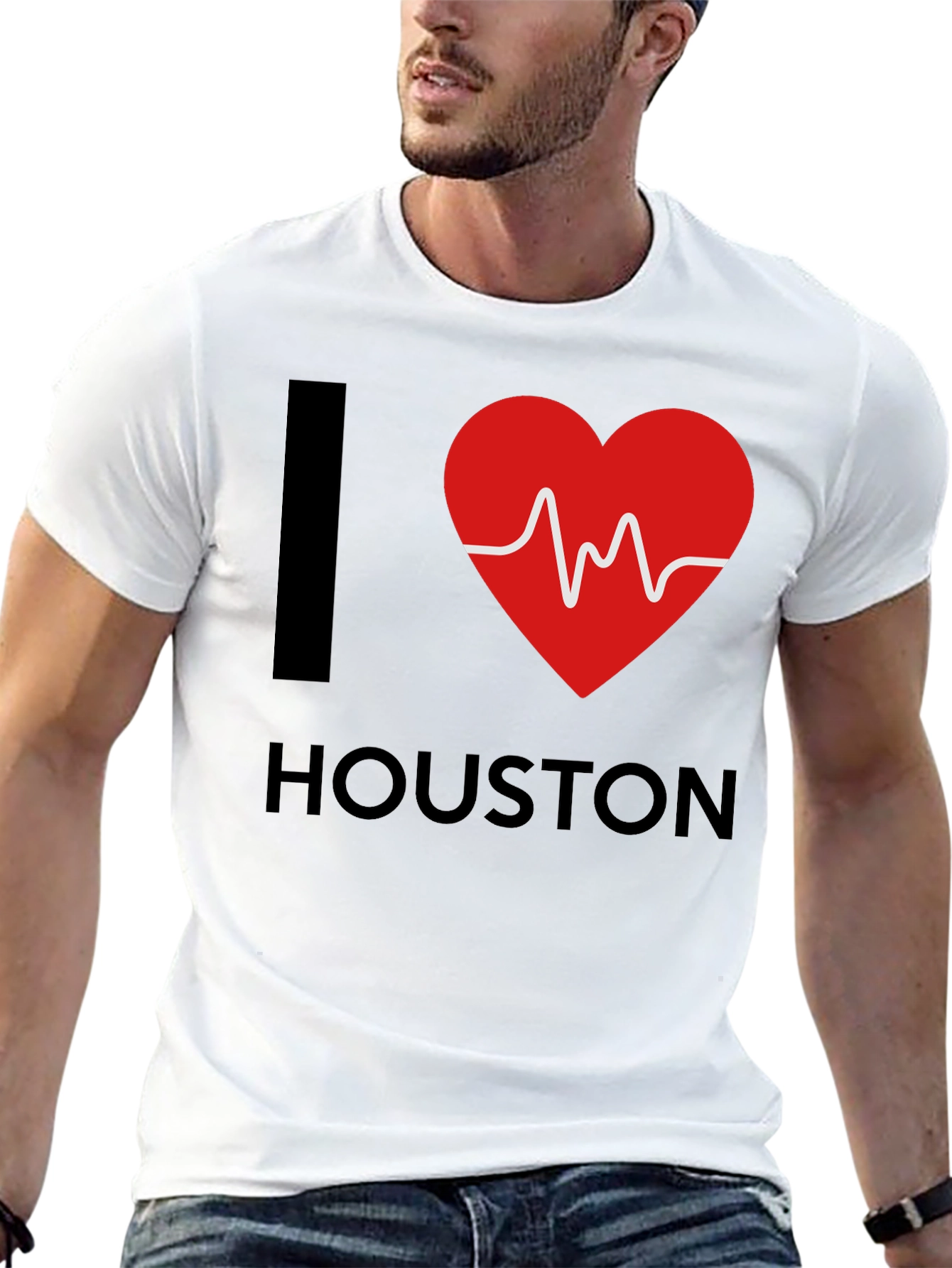 I Heart Houston T-Shirt - Mens Graphic Tee