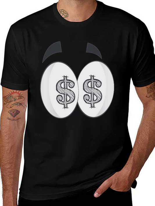 Dollar Eyes Graphic Tee - Funny Cartoon Style