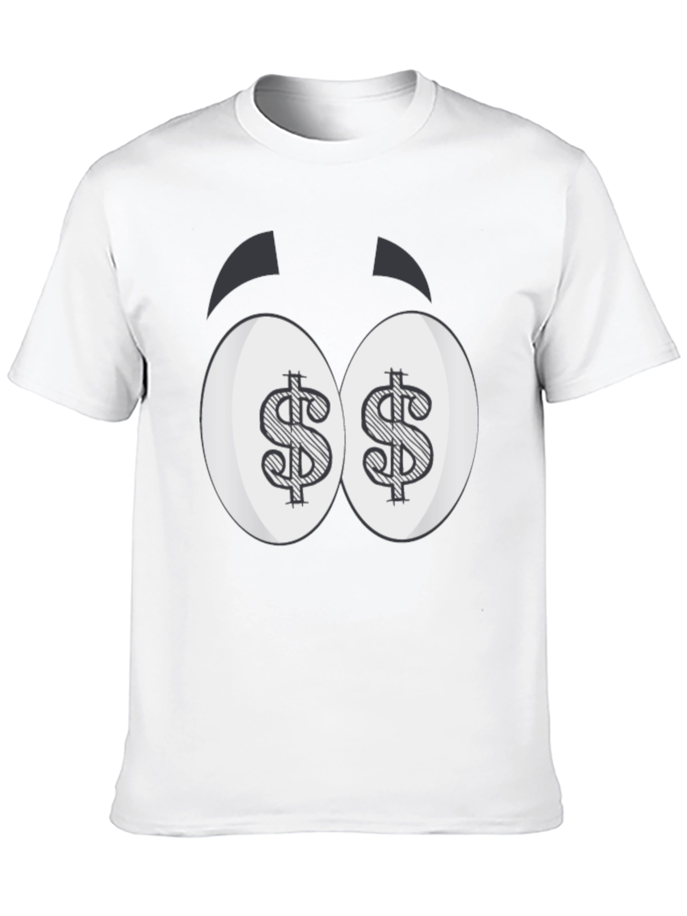 Dollar Eyes Graphic Tee - Funny Cartoon Style