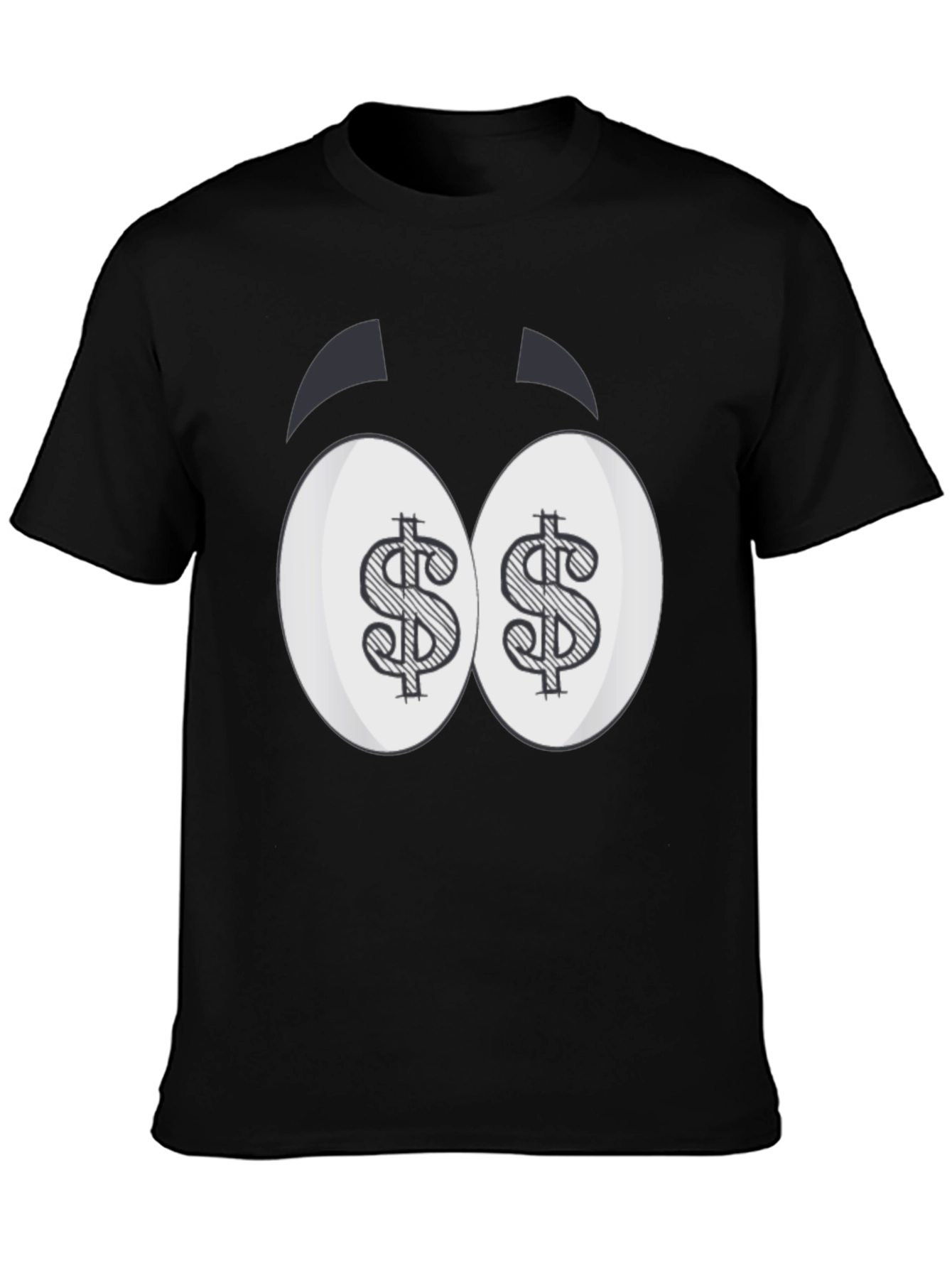 Dollar Eyes Graphic Tee - Funny Cartoon Style