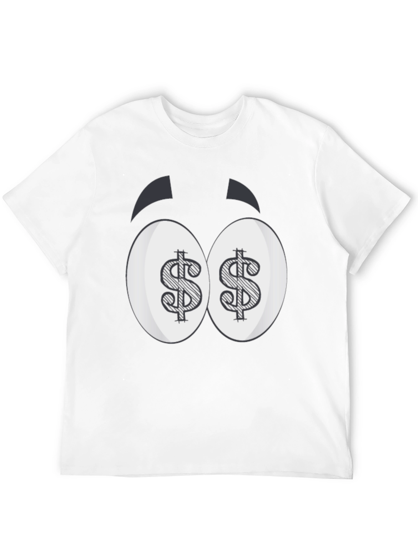 Dollar Eyes Graphic Tee - Funny Cartoon Style