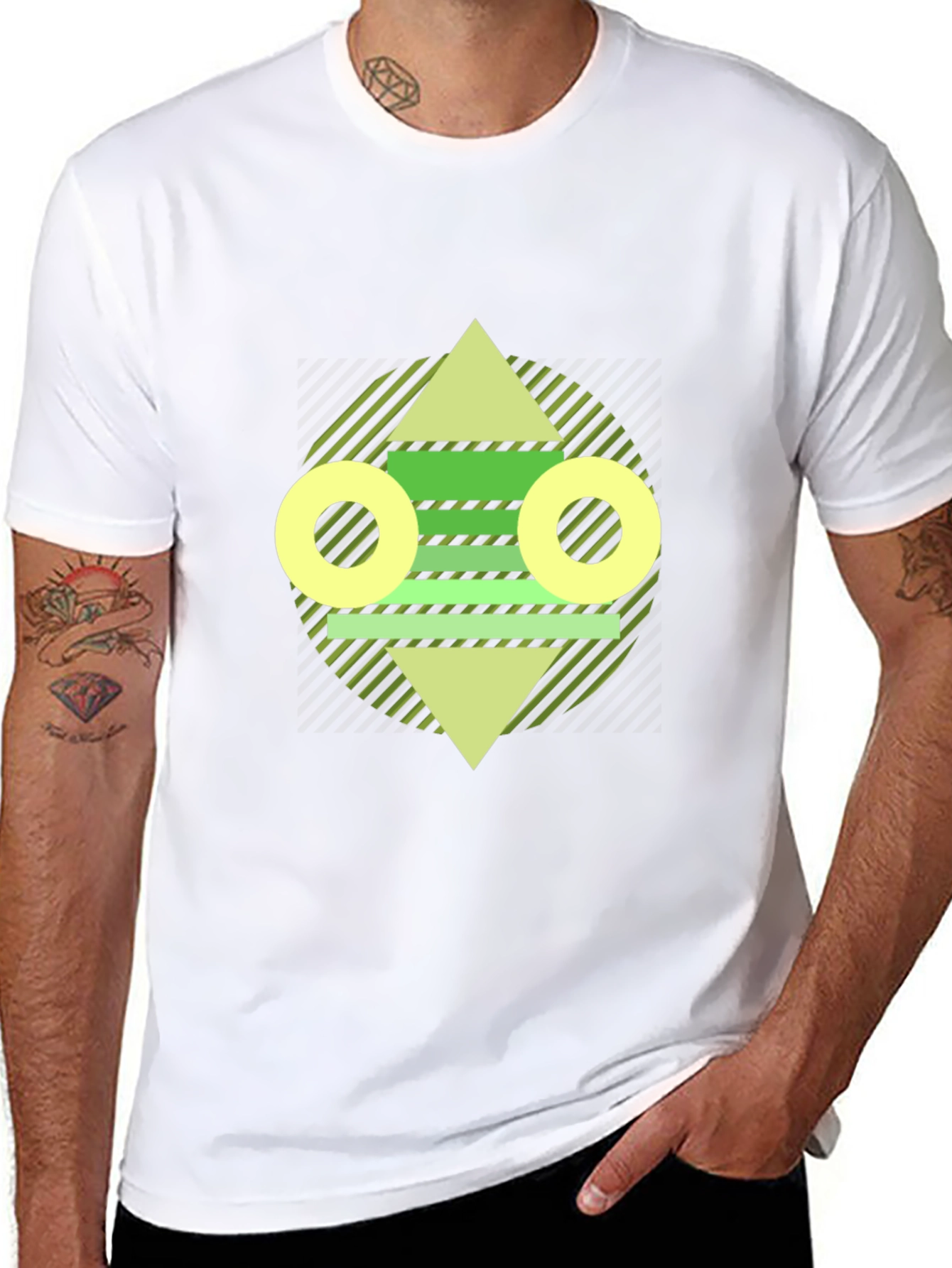 Geometric Graphic Tee - Modern Abstract Design