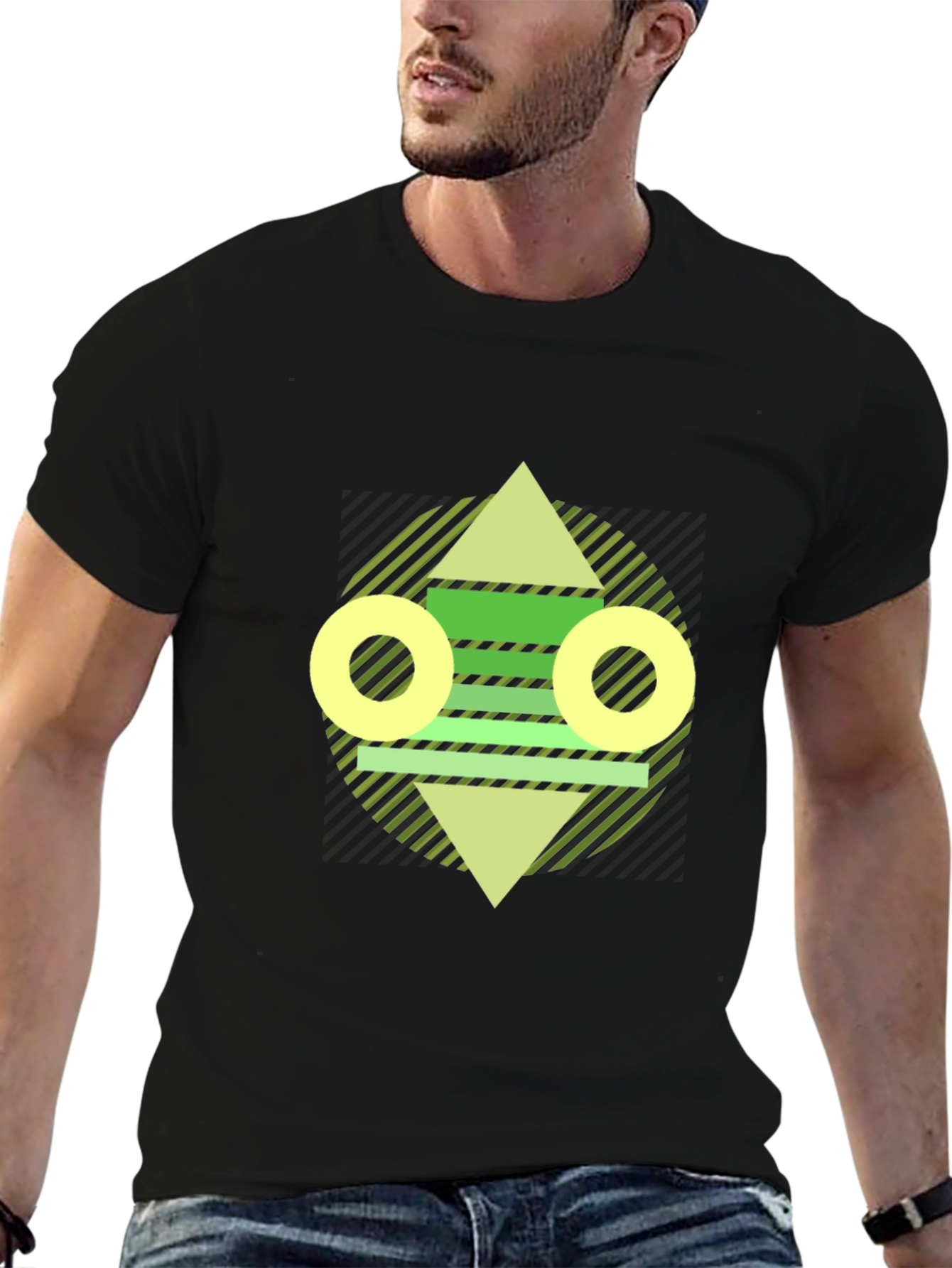 Geometric Graphic Tee - Modern Abstract Design