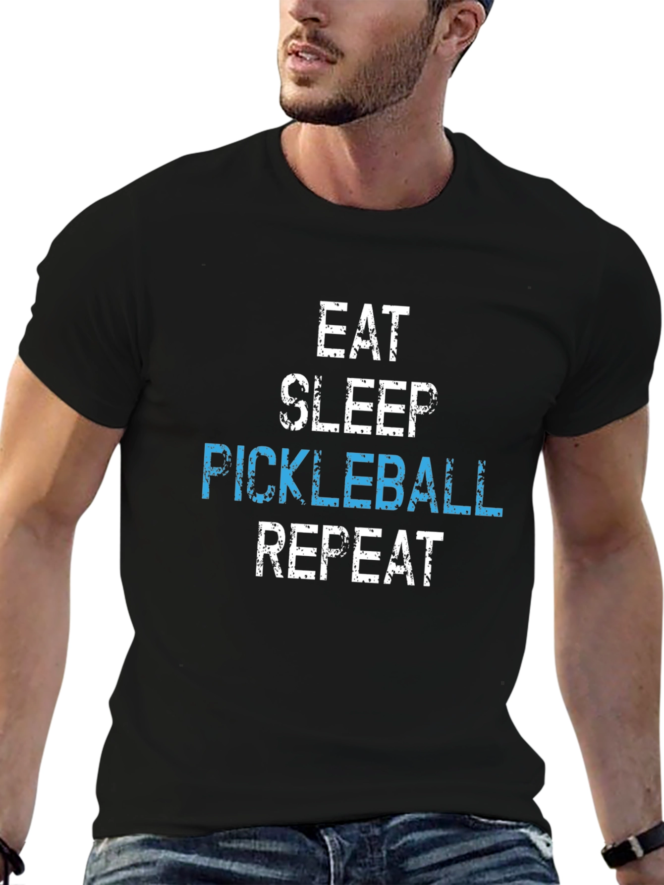 Eat Sleep Pickleball Repeat T-Shirt - Play On!