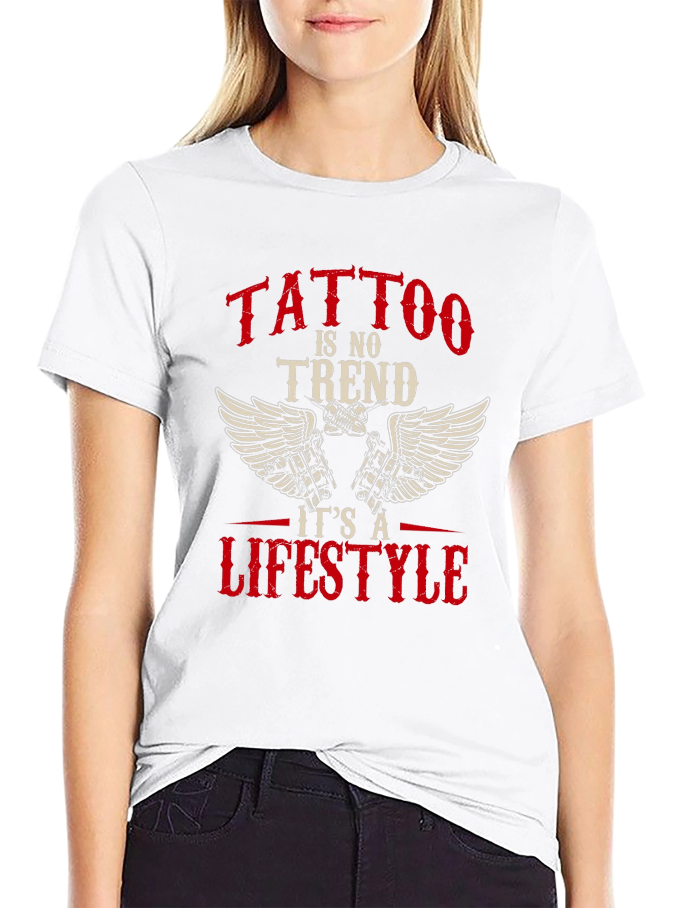 Tattoo Lifestyle Graphic Print Black T-Shirt