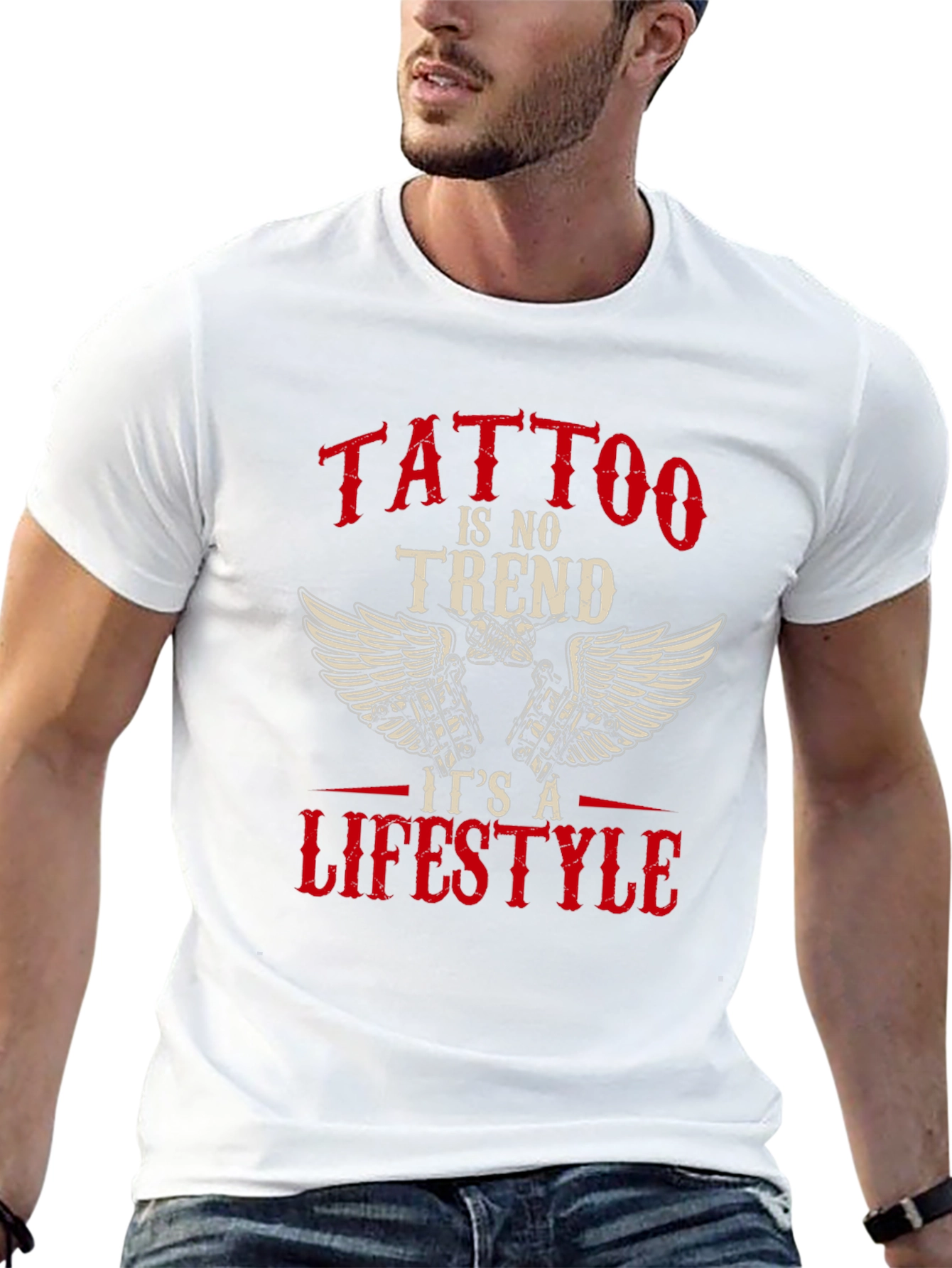 Tattoo Lifestyle Graphic Print Black T-Shirt