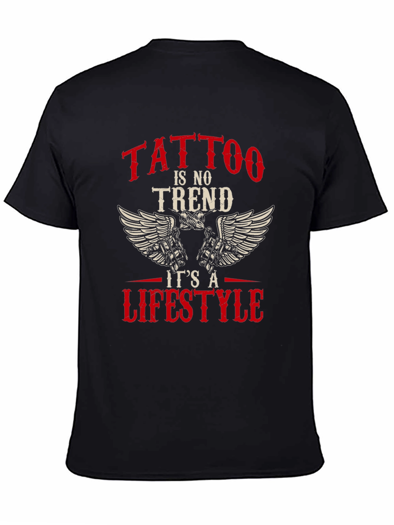 Tattoo Lifestyle Graphic Print Black T-Shirt
