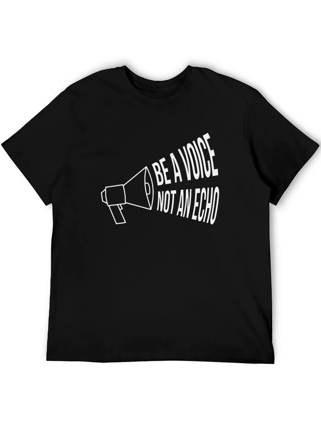 Be A Voice Not An Echo Black Graphic Tee
