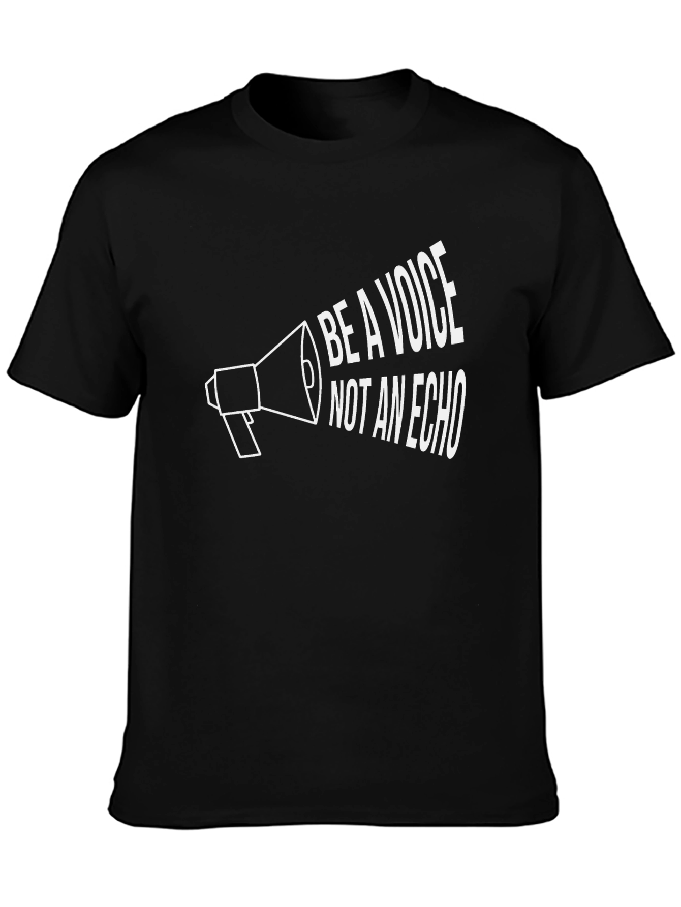 Be A Voice Not An Echo Black Graphic Tee