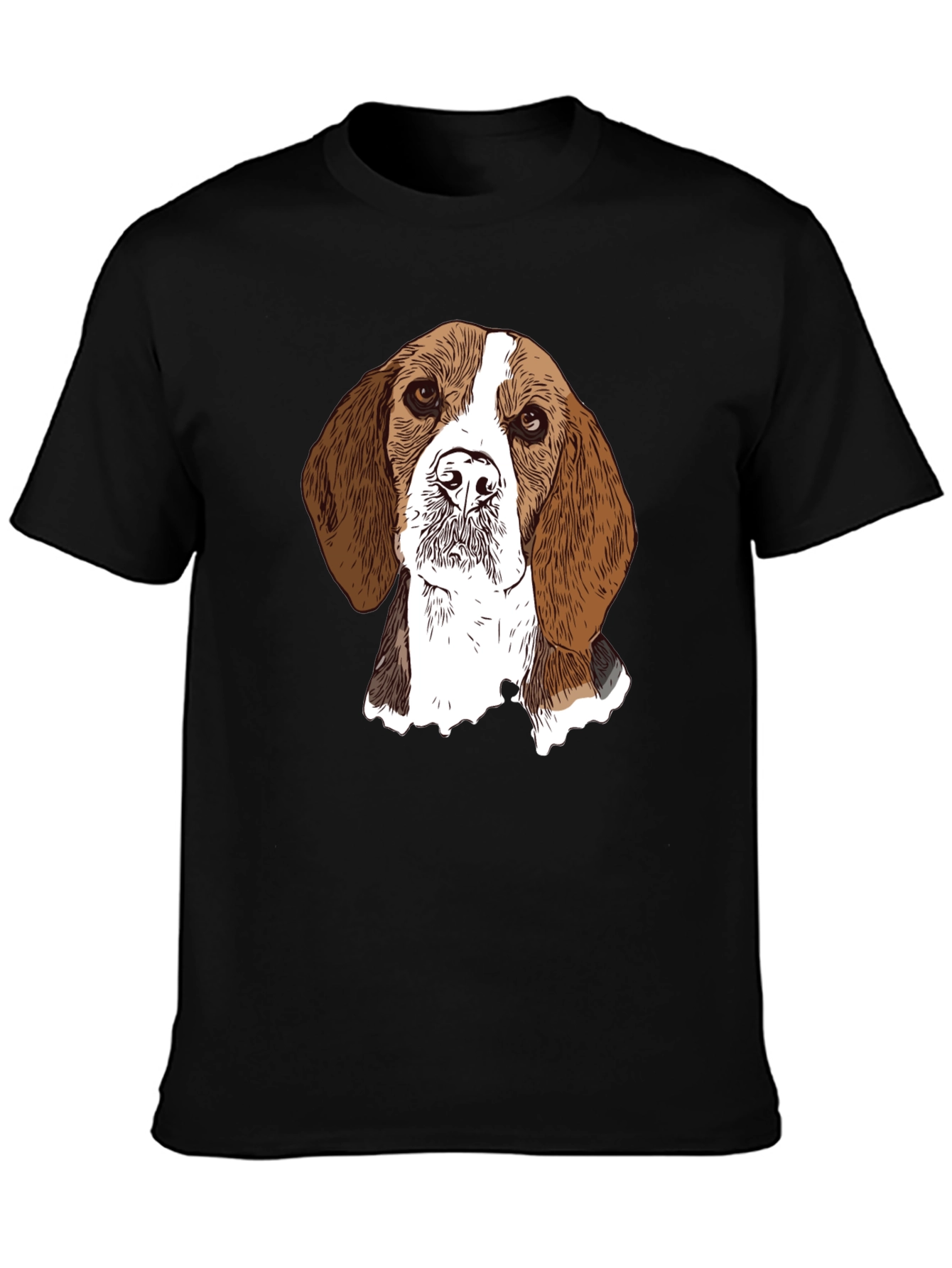 Beagle Dog Graphic Tee - Unisex Black T-Shirt