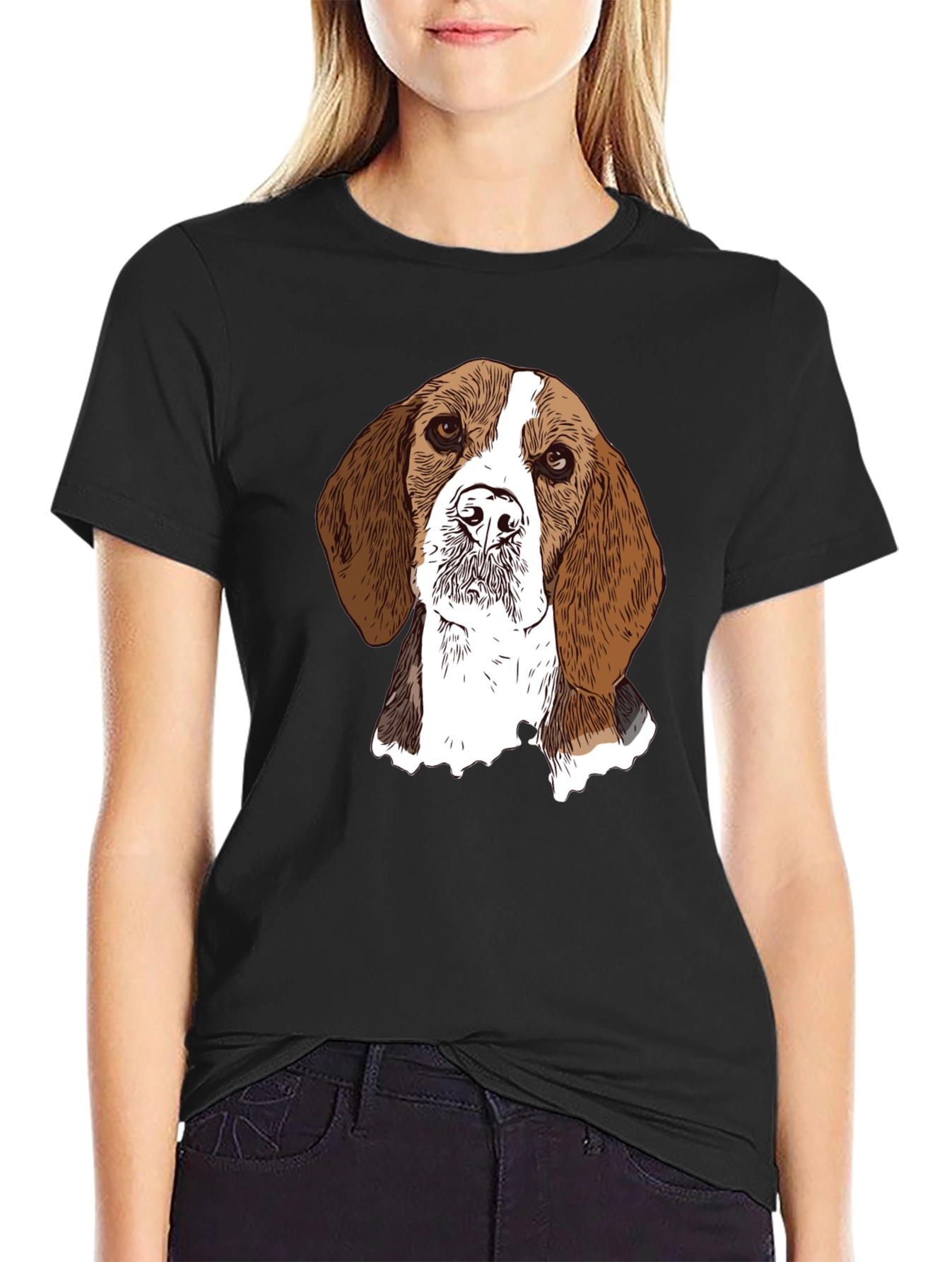 Beagle Dog Graphic Tee - Unisex Black T-Shirt