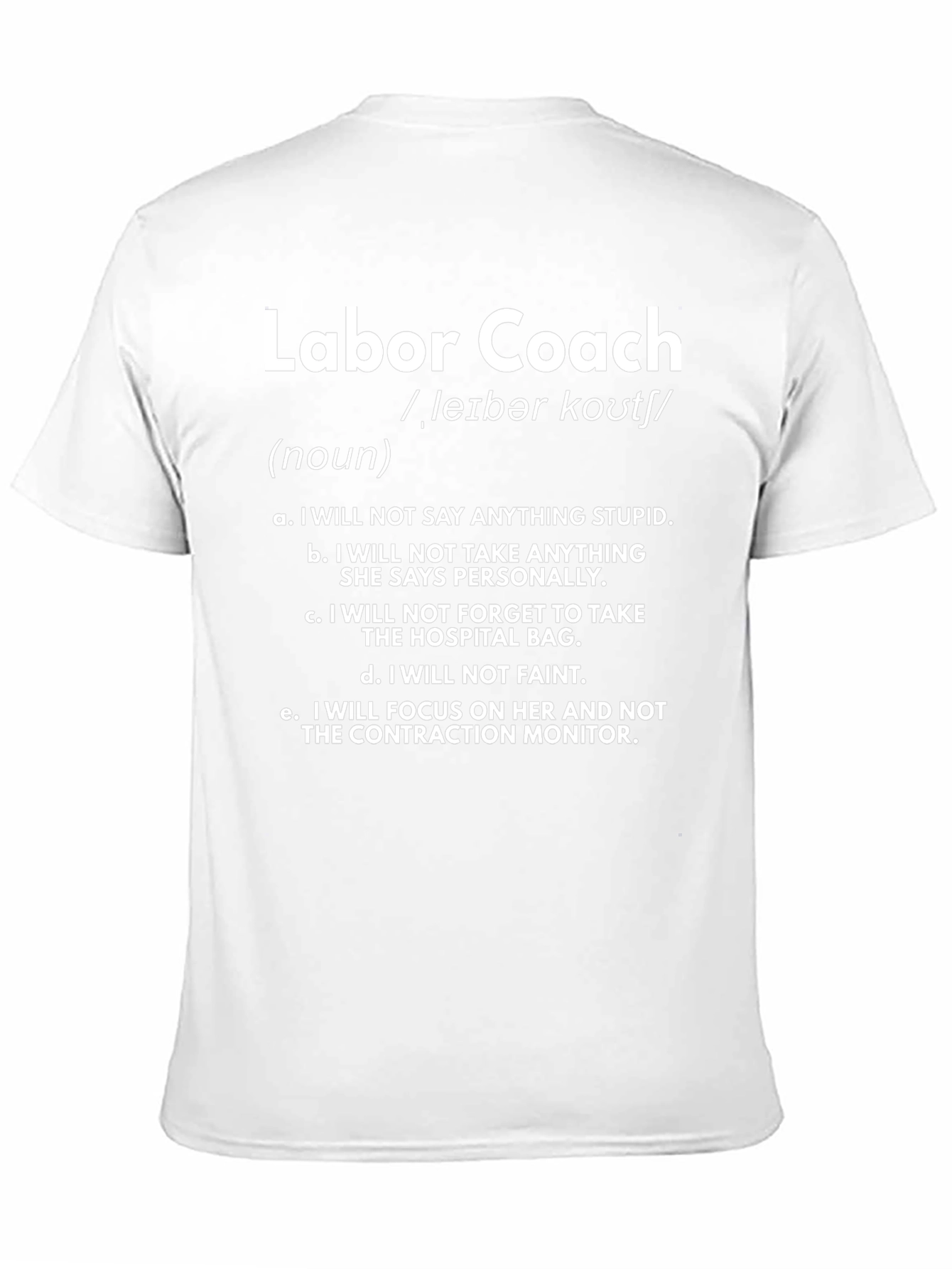Labor Coach Definition Funny Dad T-Shirt