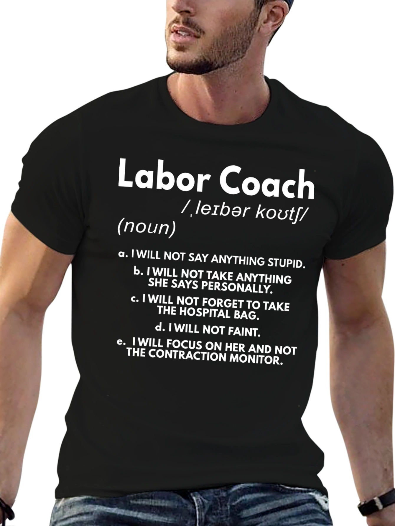 Labor Coach Definition Funny Dad T-Shirt