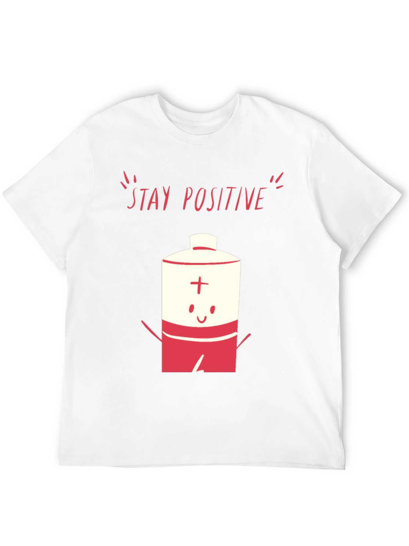 Stay Positive Battery Graphic T-Shirt - Black