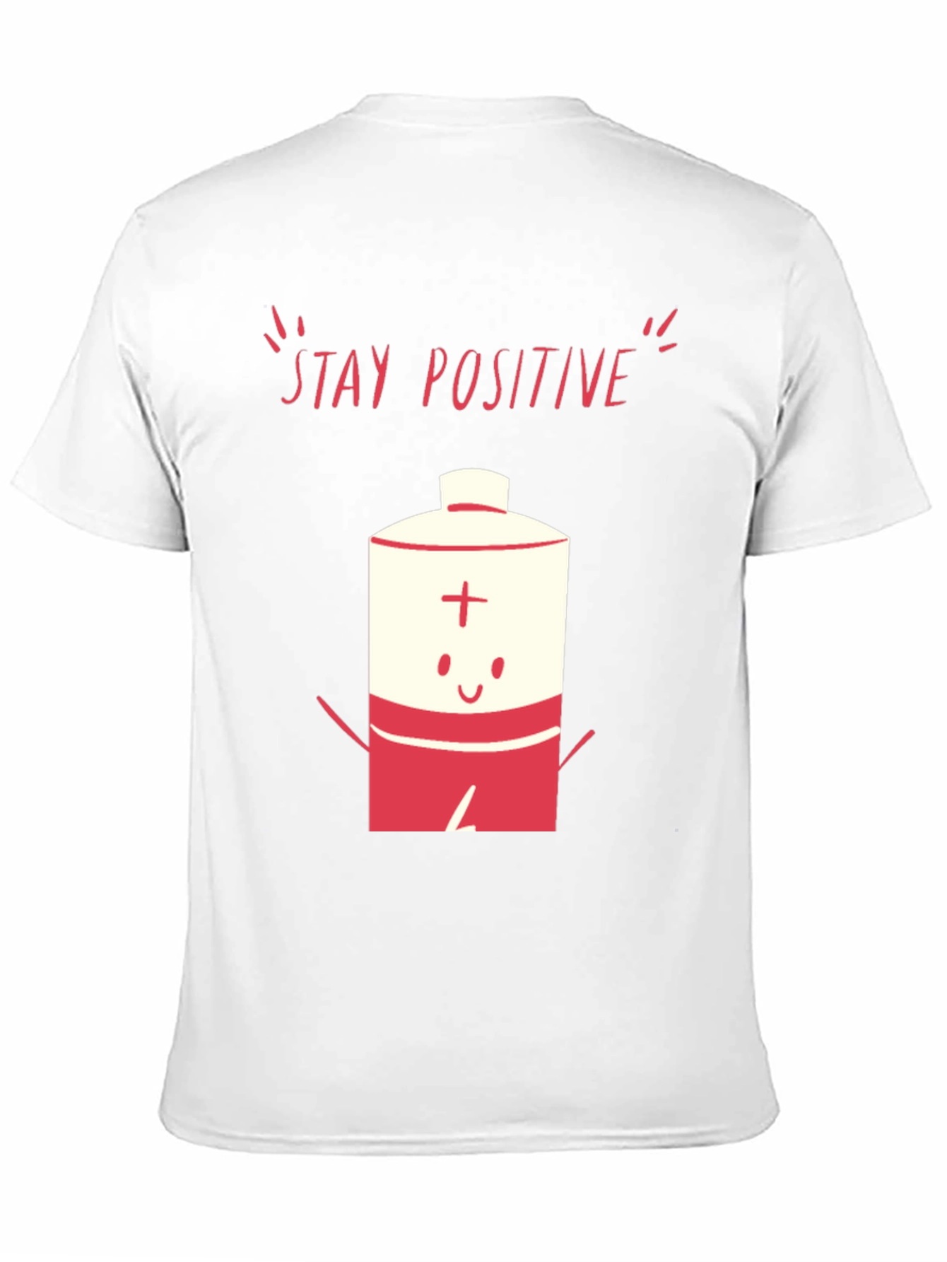 Stay Positive Battery Graphic T-Shirt - Black