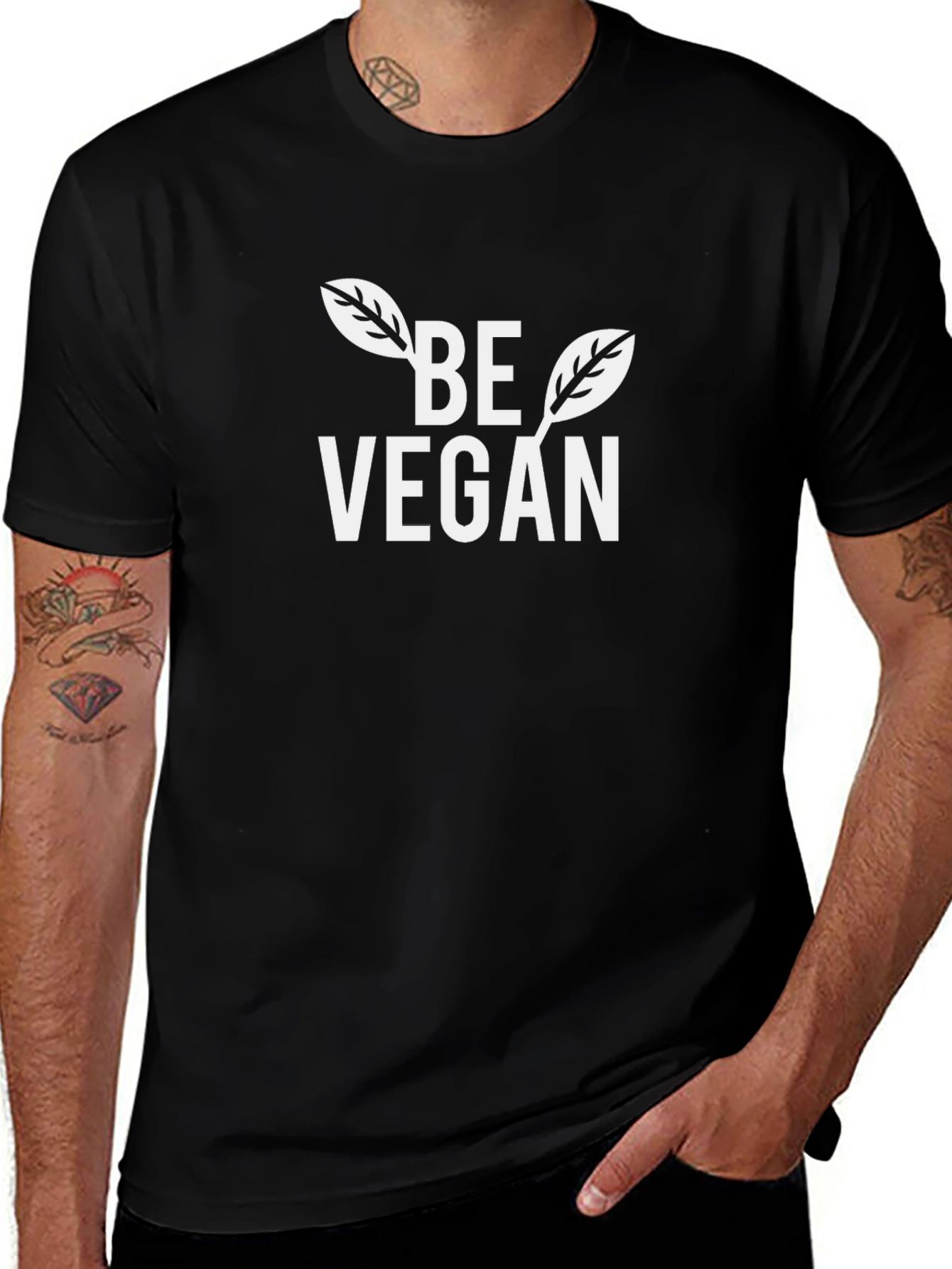 Be Vegan Graphic Tee - Stylish Vegan Awareness Shirt