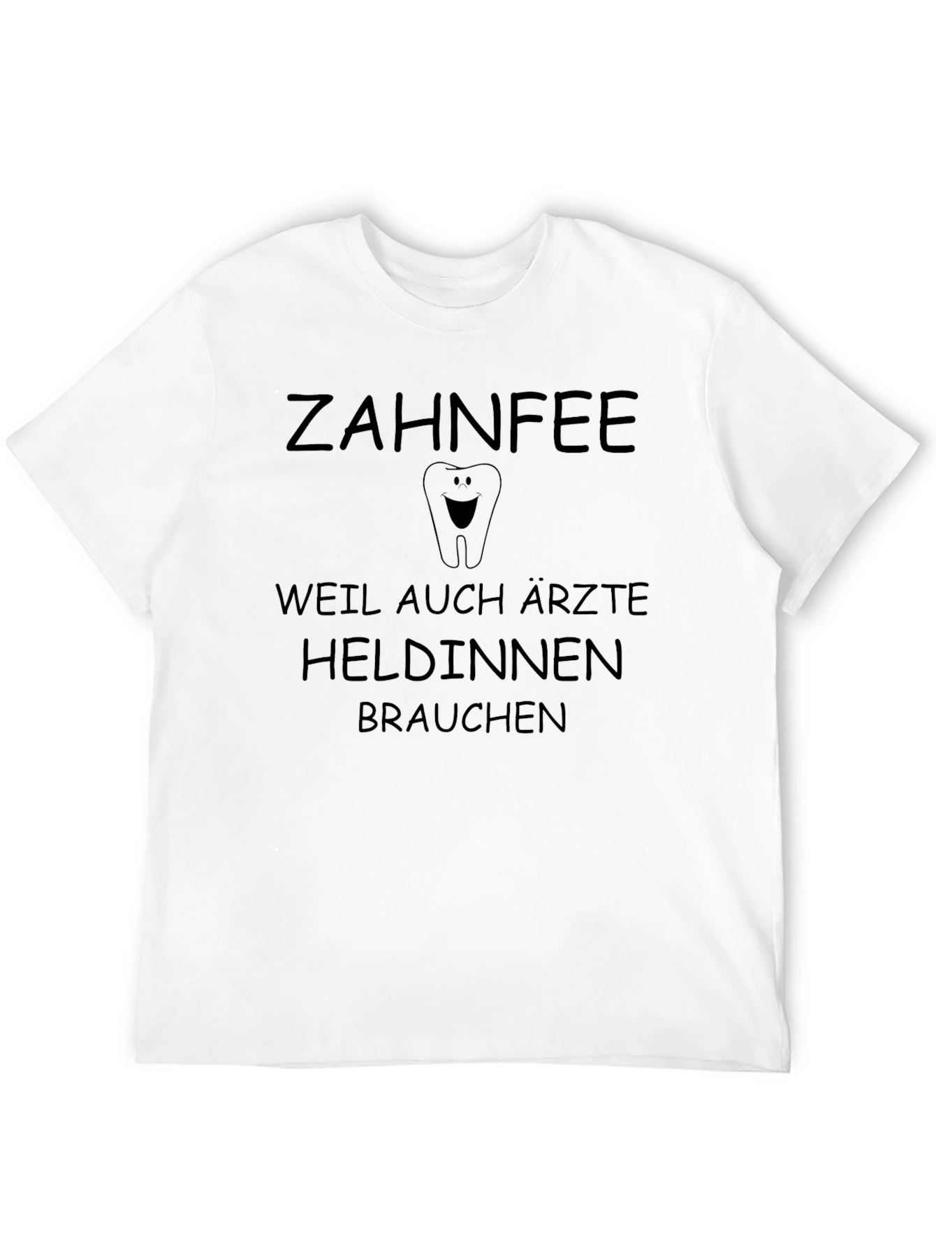 Zahnfee Tee: Doctors Need Heroines Black Cotton Tee