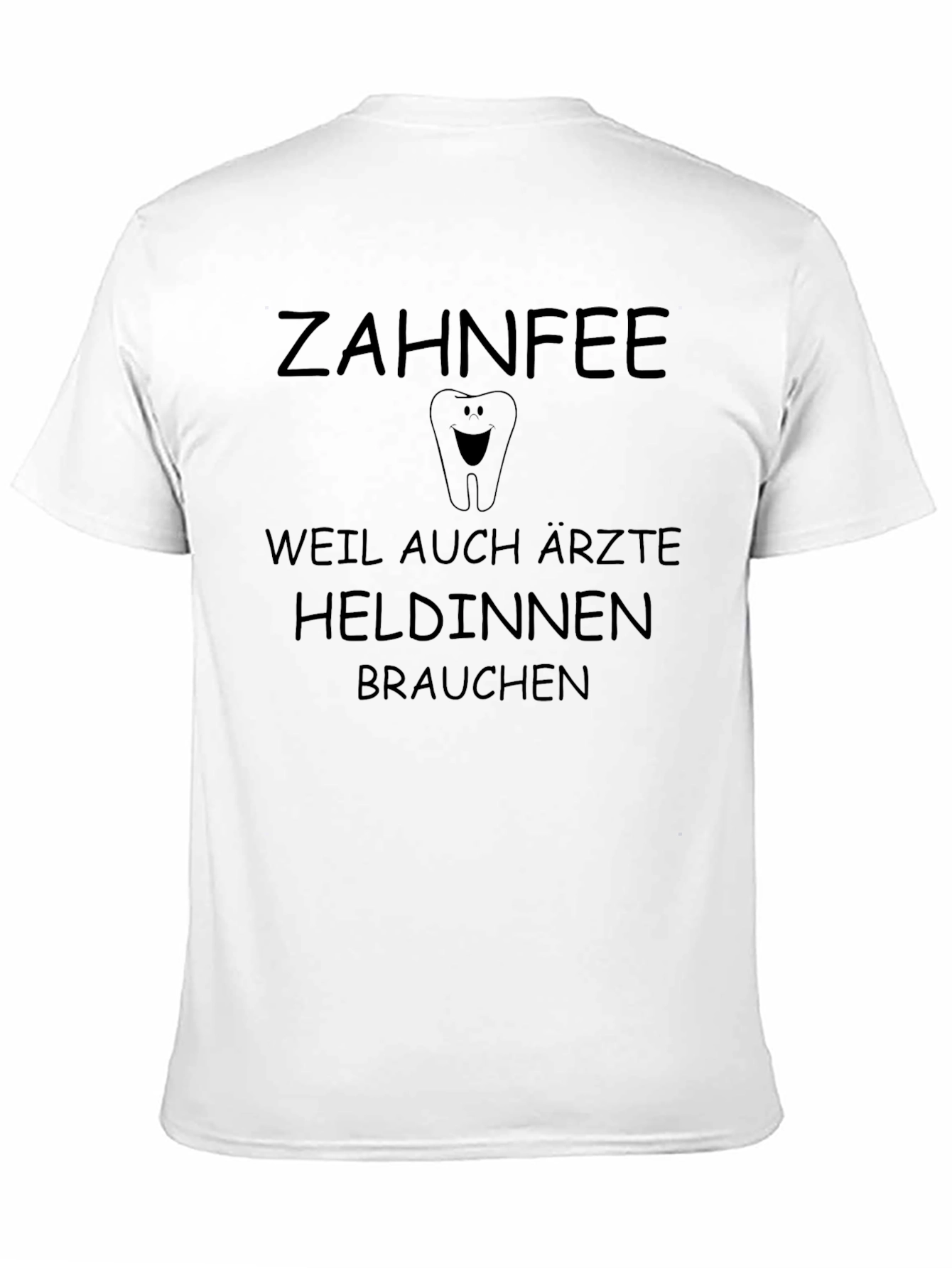 Zahnfee Tee: Doctors Need Heroines Black Cotton Tee