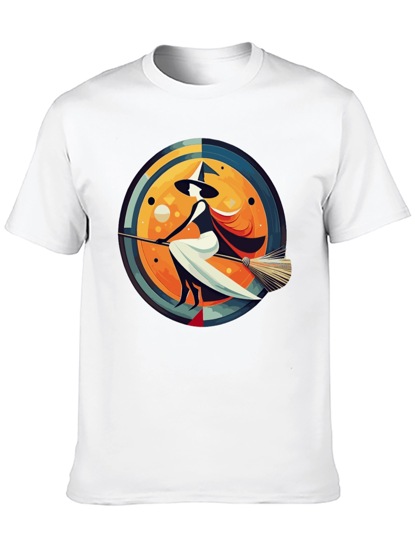 Whimsical Witch Graphic Tee - Stylish Halloween T-Shirt