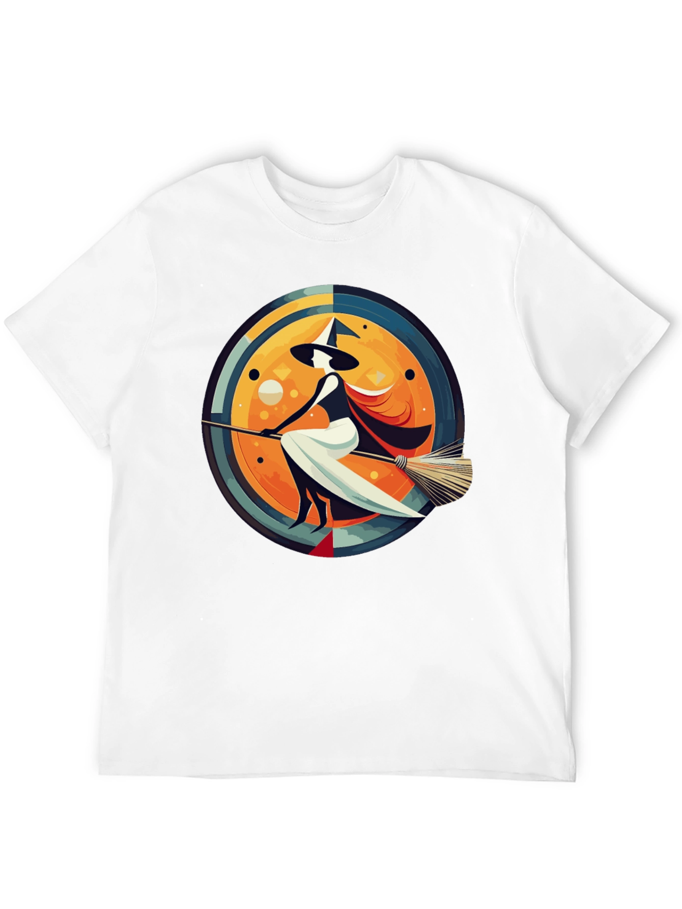 Whimsical Witch Graphic Tee - Stylish Halloween T-Shirt