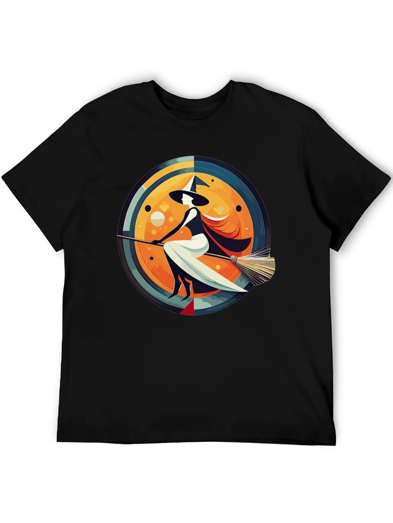 Whimsical Witch Graphic Tee - Stylish Halloween T-Shirt