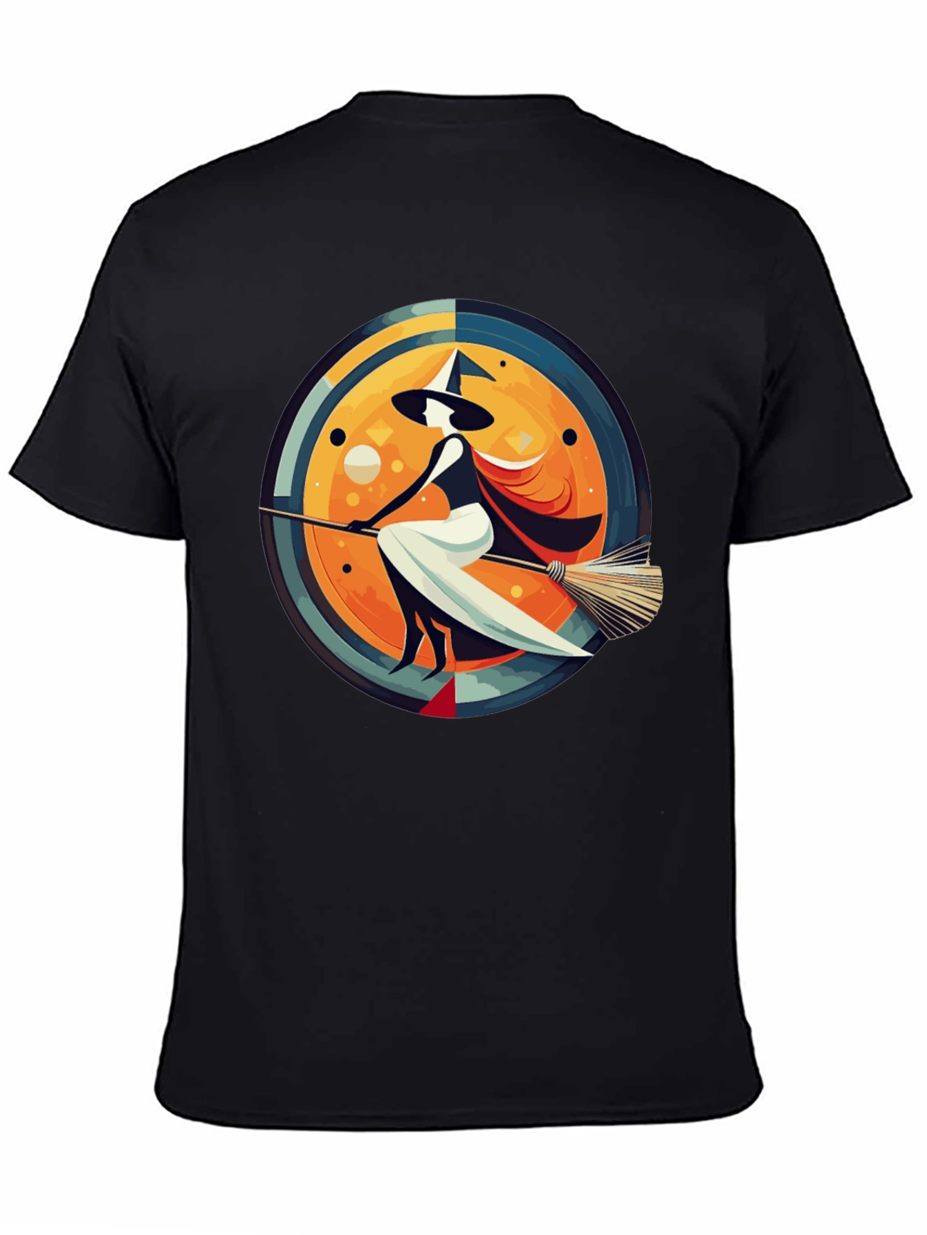 Whimsical Witch Graphic Tee - Stylish Halloween T-Shirt