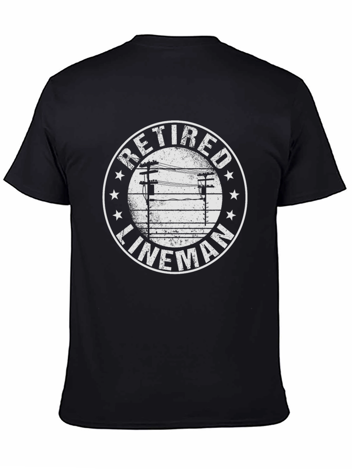 Retired Lineman T-Shirt - Black
