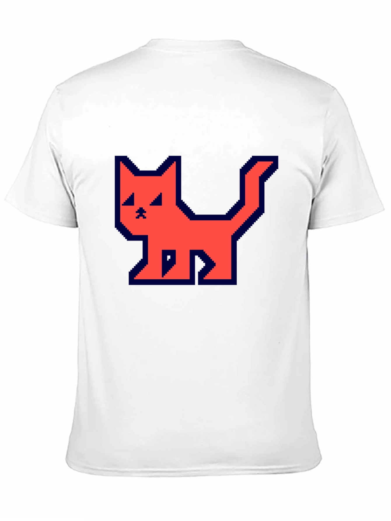 Pixelated Cat T-Shirt - Retro Gamer Style