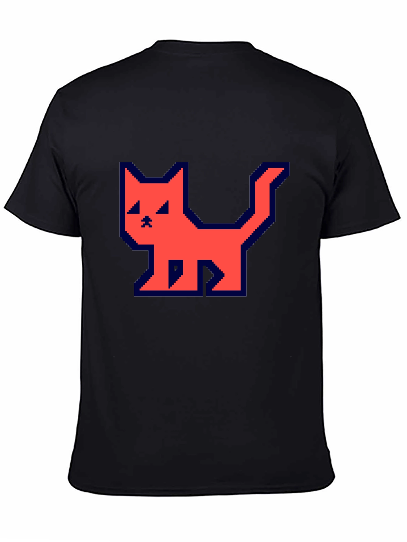 Pixelated Cat T-Shirt - Retro Gamer Style