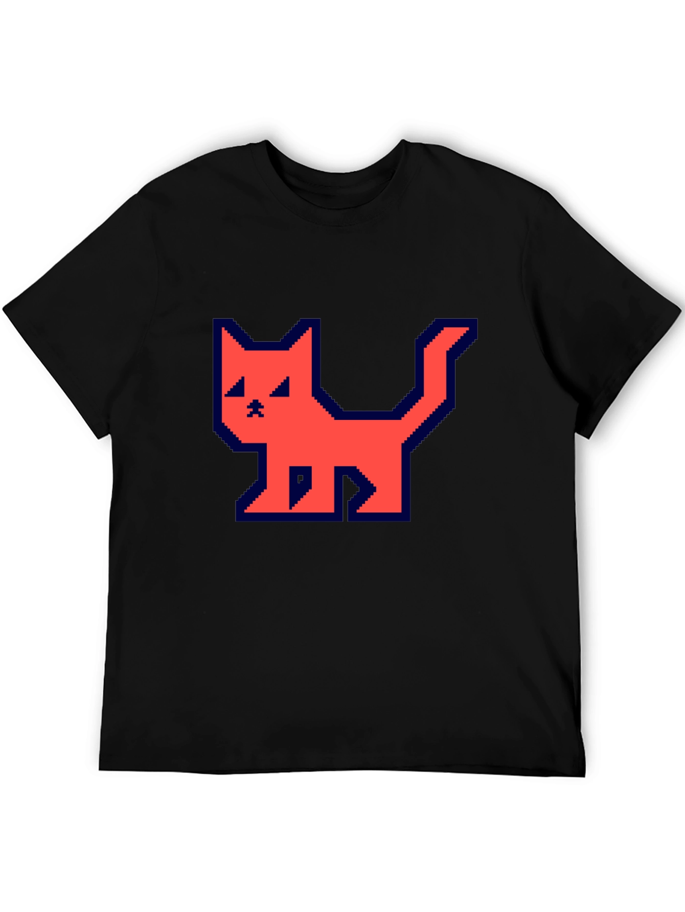 Pixelated Cat T-Shirt - Retro Gamer Style