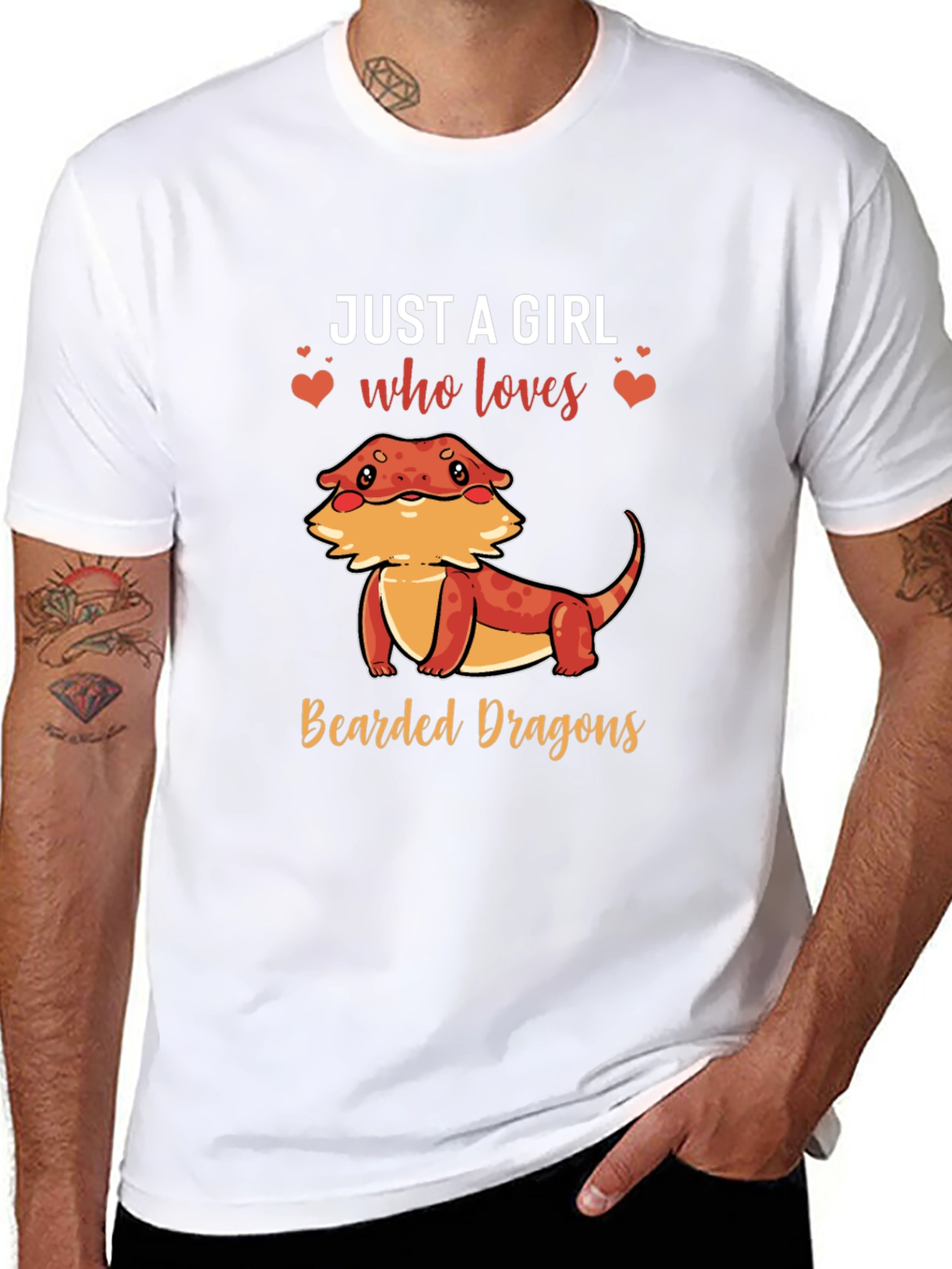 Girls Bearded Dragon T-Shirt Womens Reptile Tee