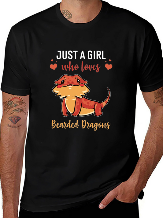 Girls Bearded Dragon T-Shirt Womens Reptile Tee