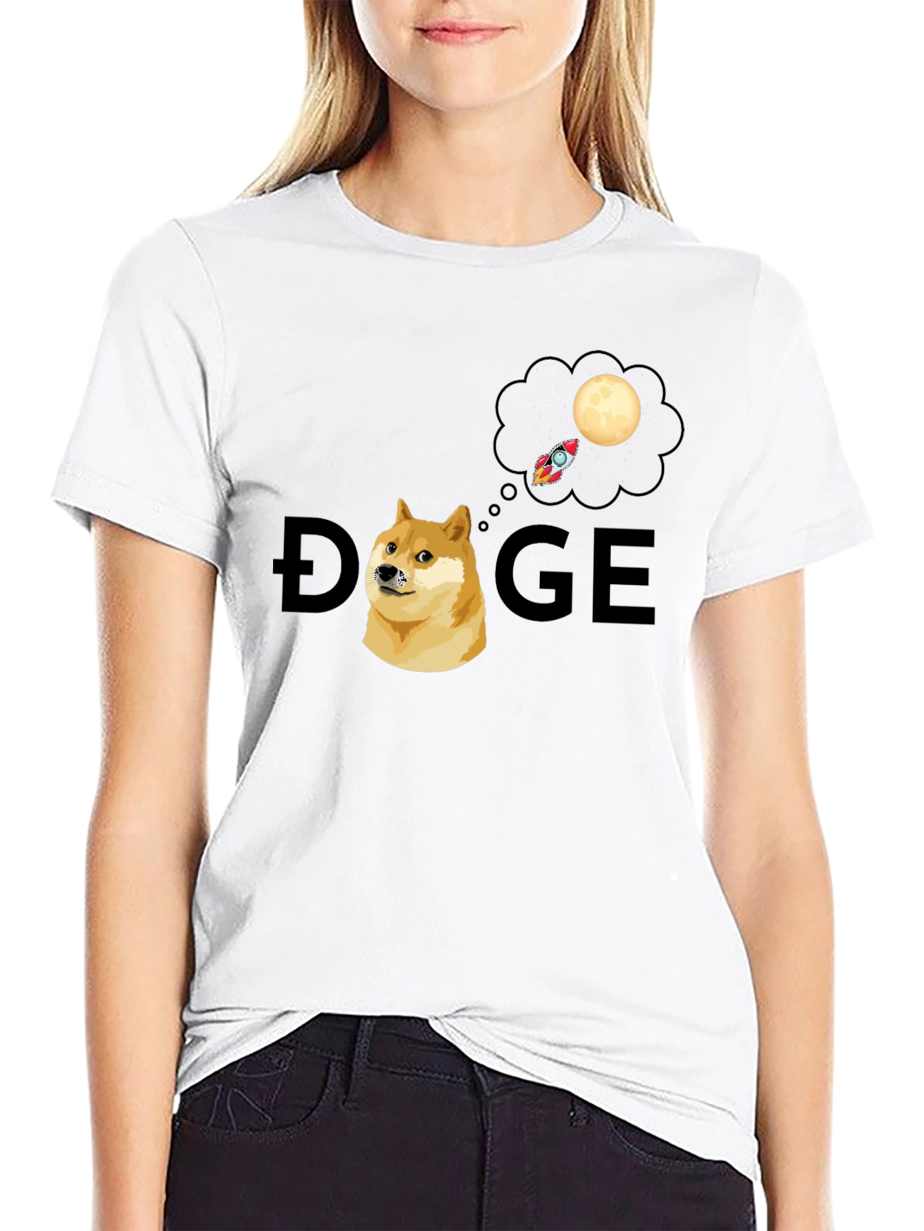 Doge To The Moon Graphic T-Shirt