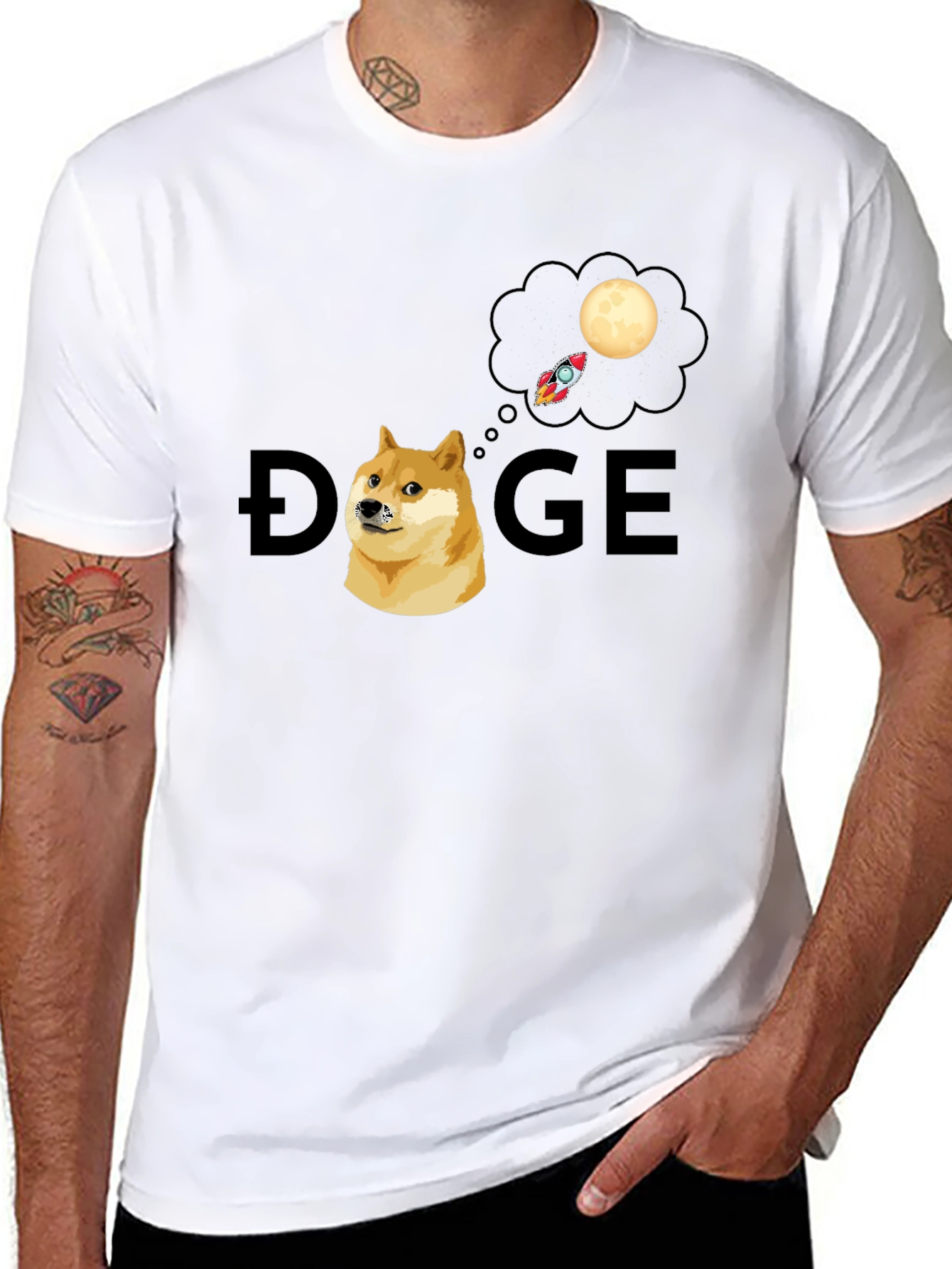 Doge To The Moon Graphic T-Shirt