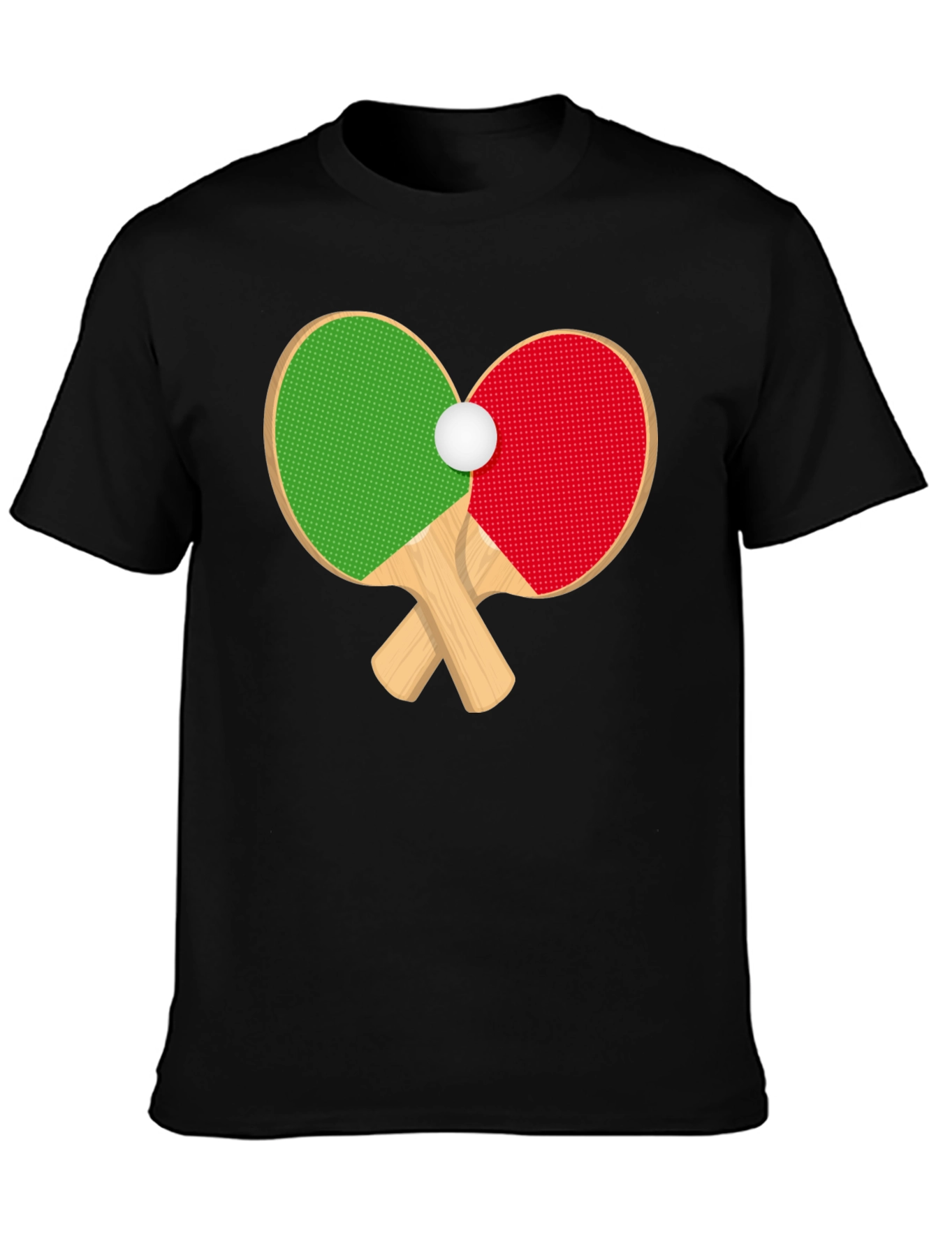 Ping Pong Paddles Heart T-Shirt - Table Tennis Love!