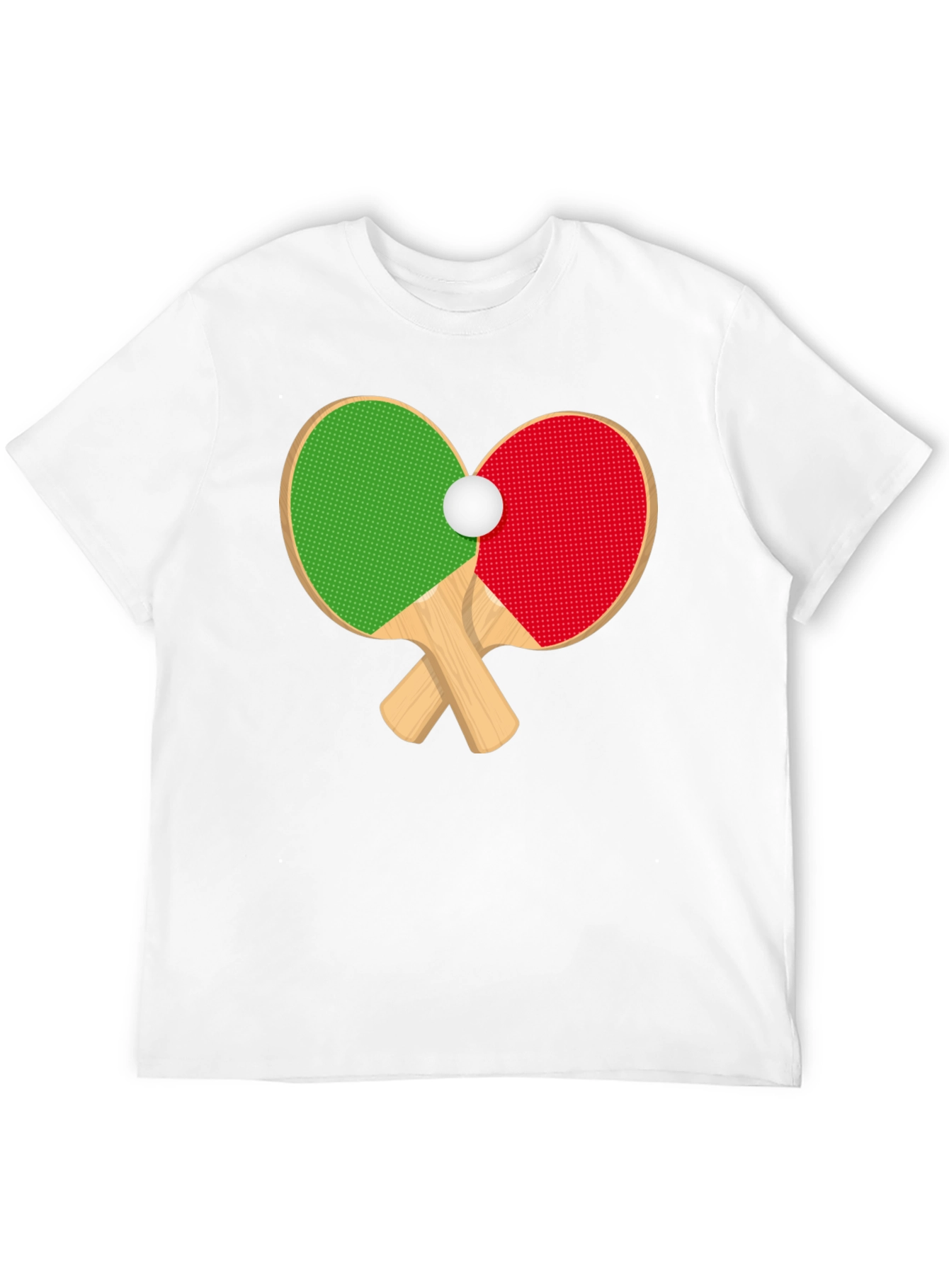 Ping Pong Paddles Heart T-Shirt - Table Tennis Love!