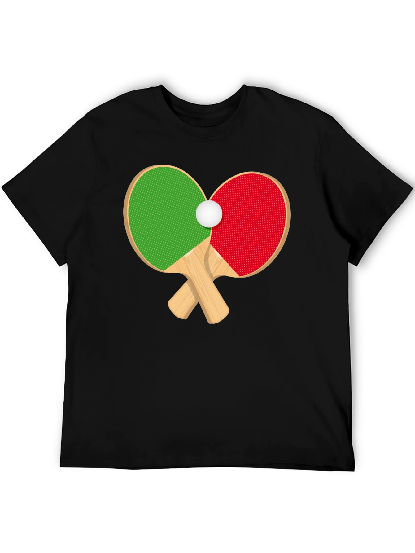Ping Pong Paddles Heart T-Shirt - Table Tennis Love!