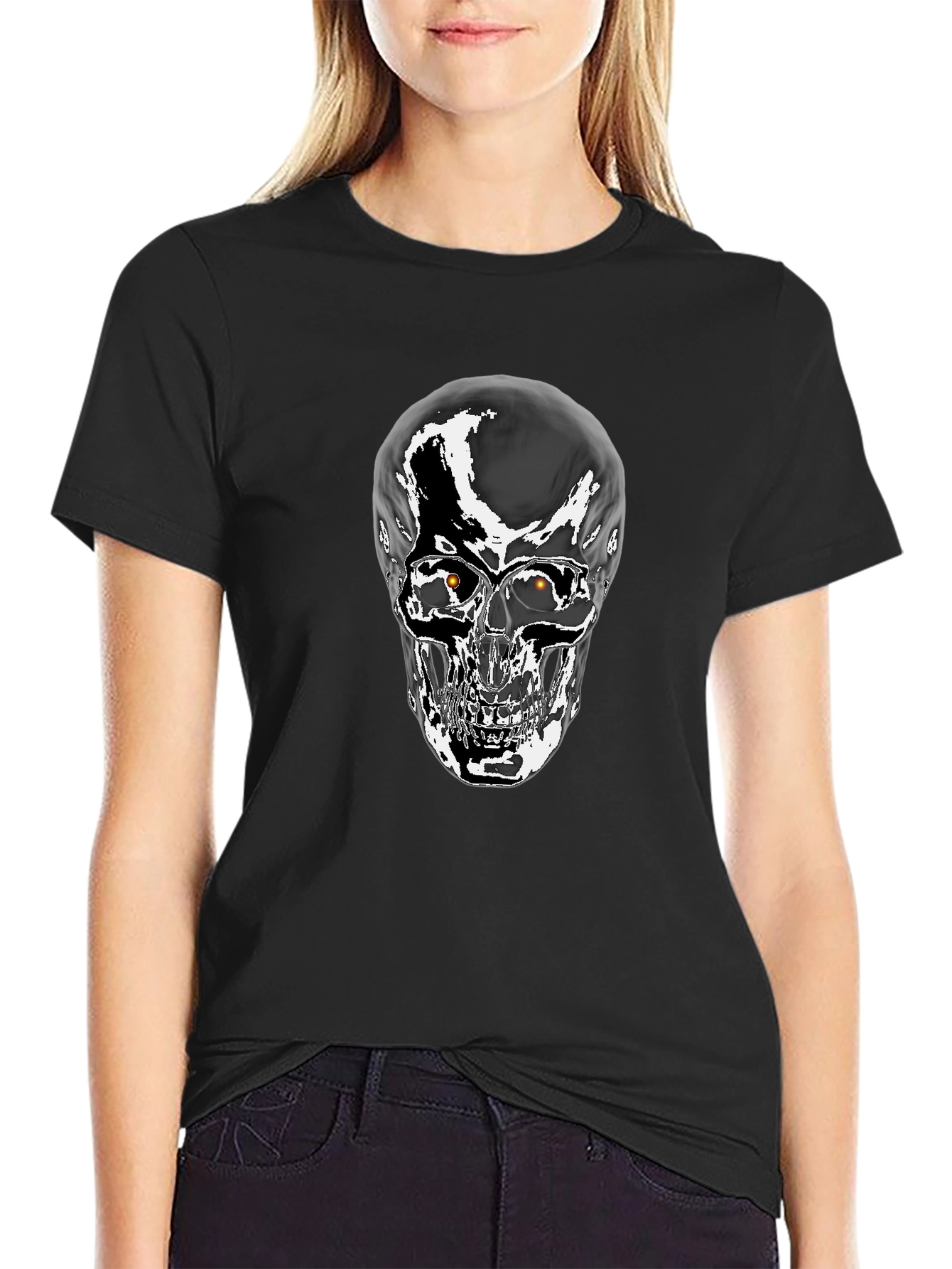 Skull Graphic T-Shirt - Mens Black Tee