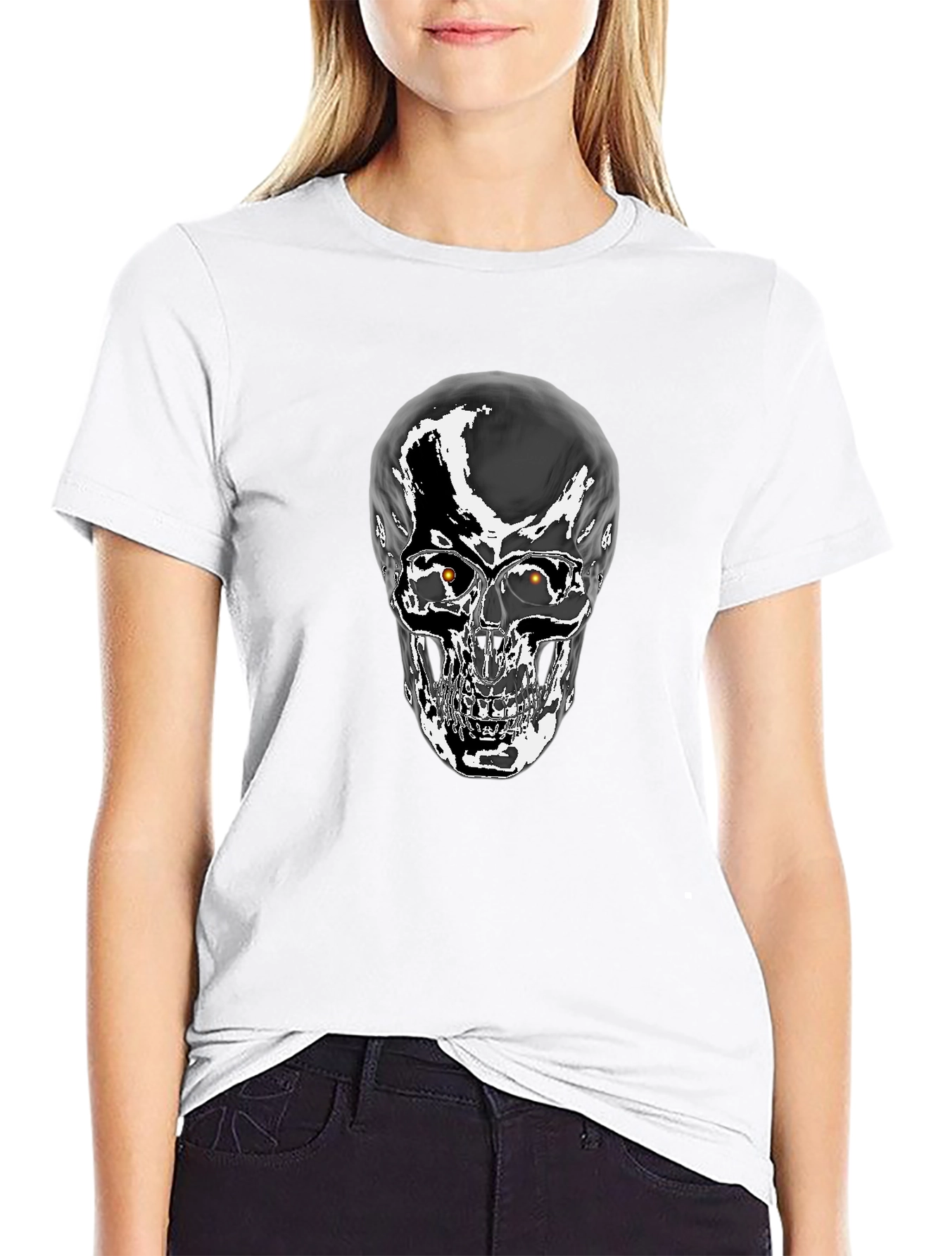 Skull Graphic T-Shirt - Mens Black Tee