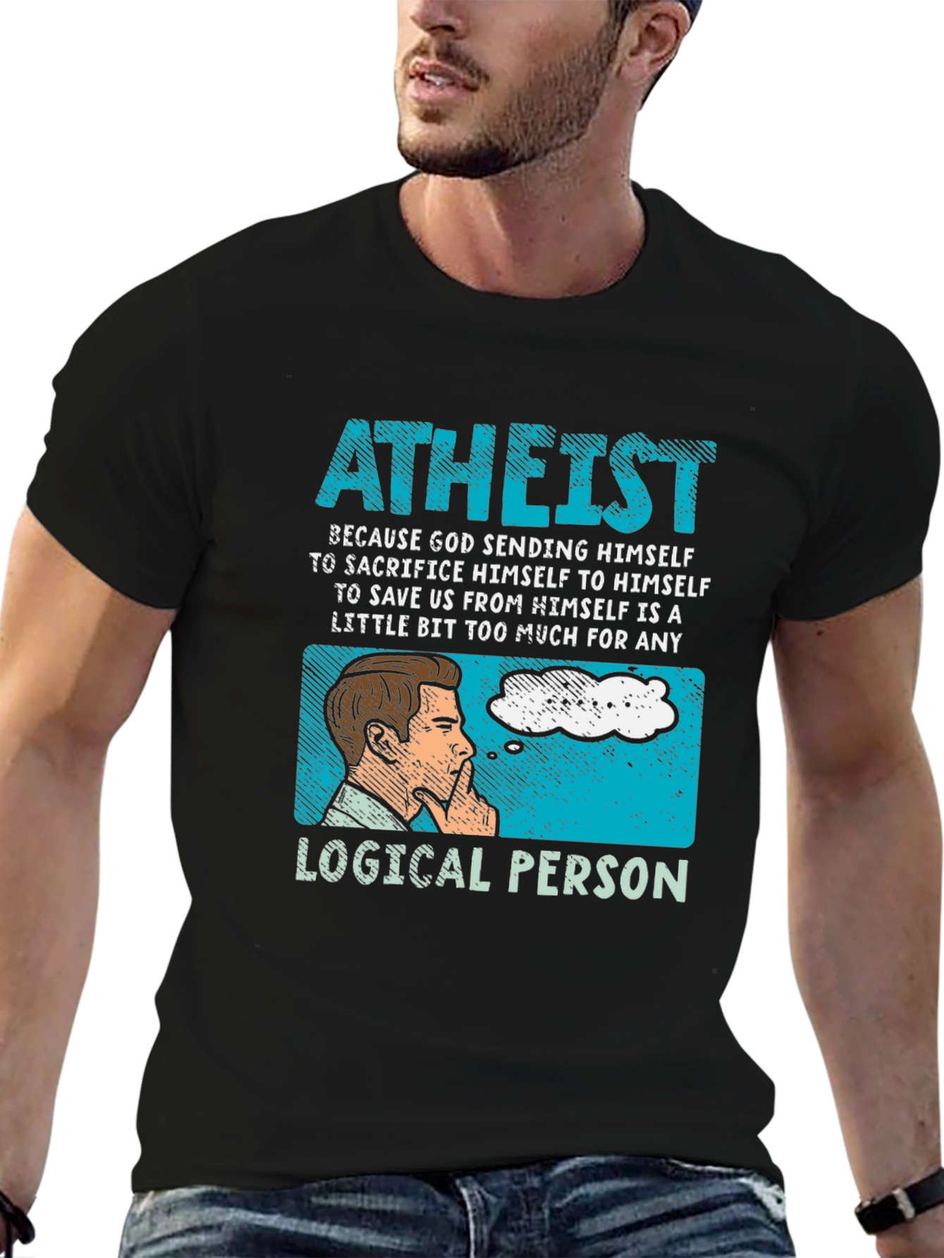 Atheist Logical Person Graphic T-Shirt