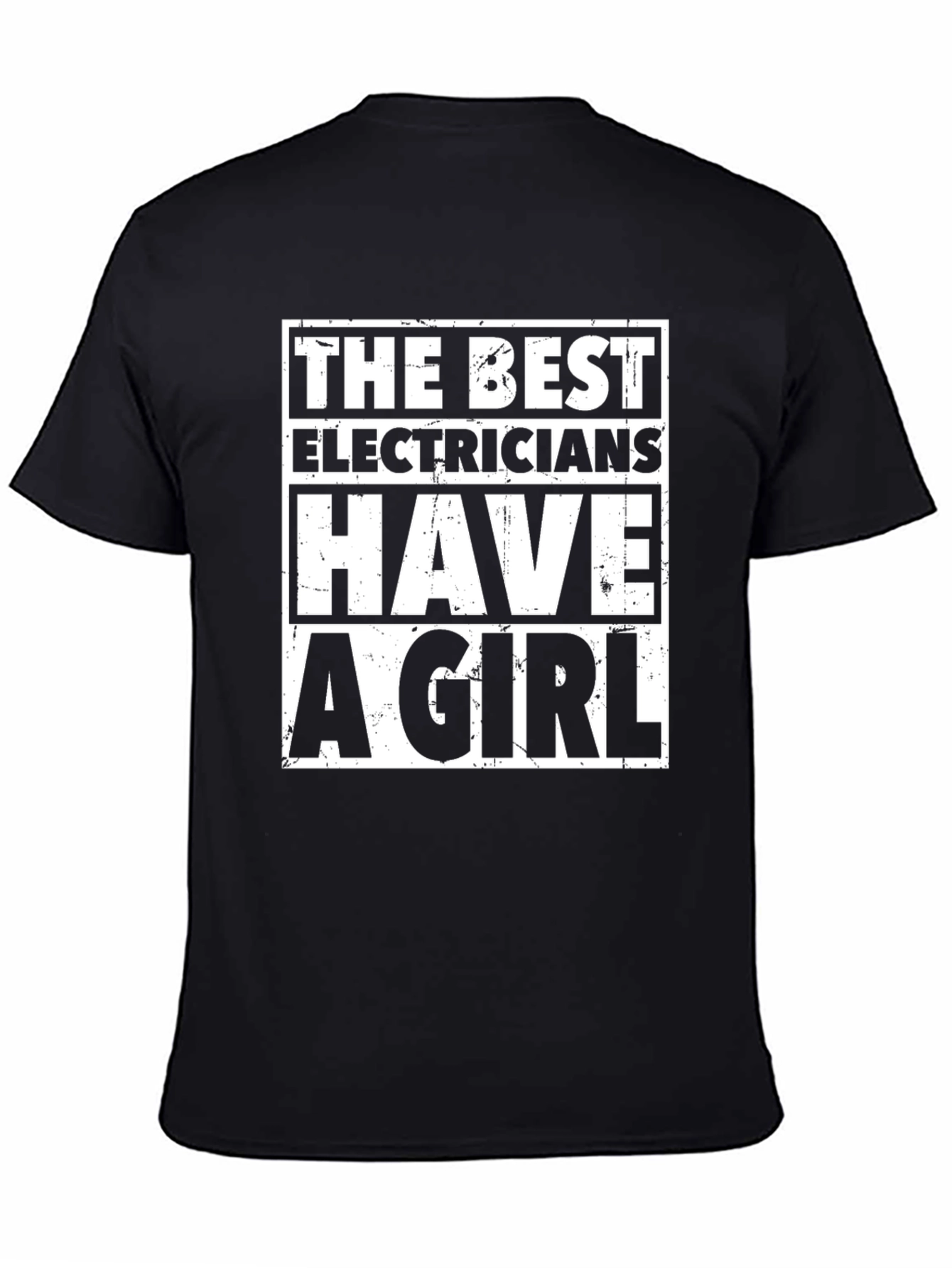 Electricians Girl Black T-Shirt